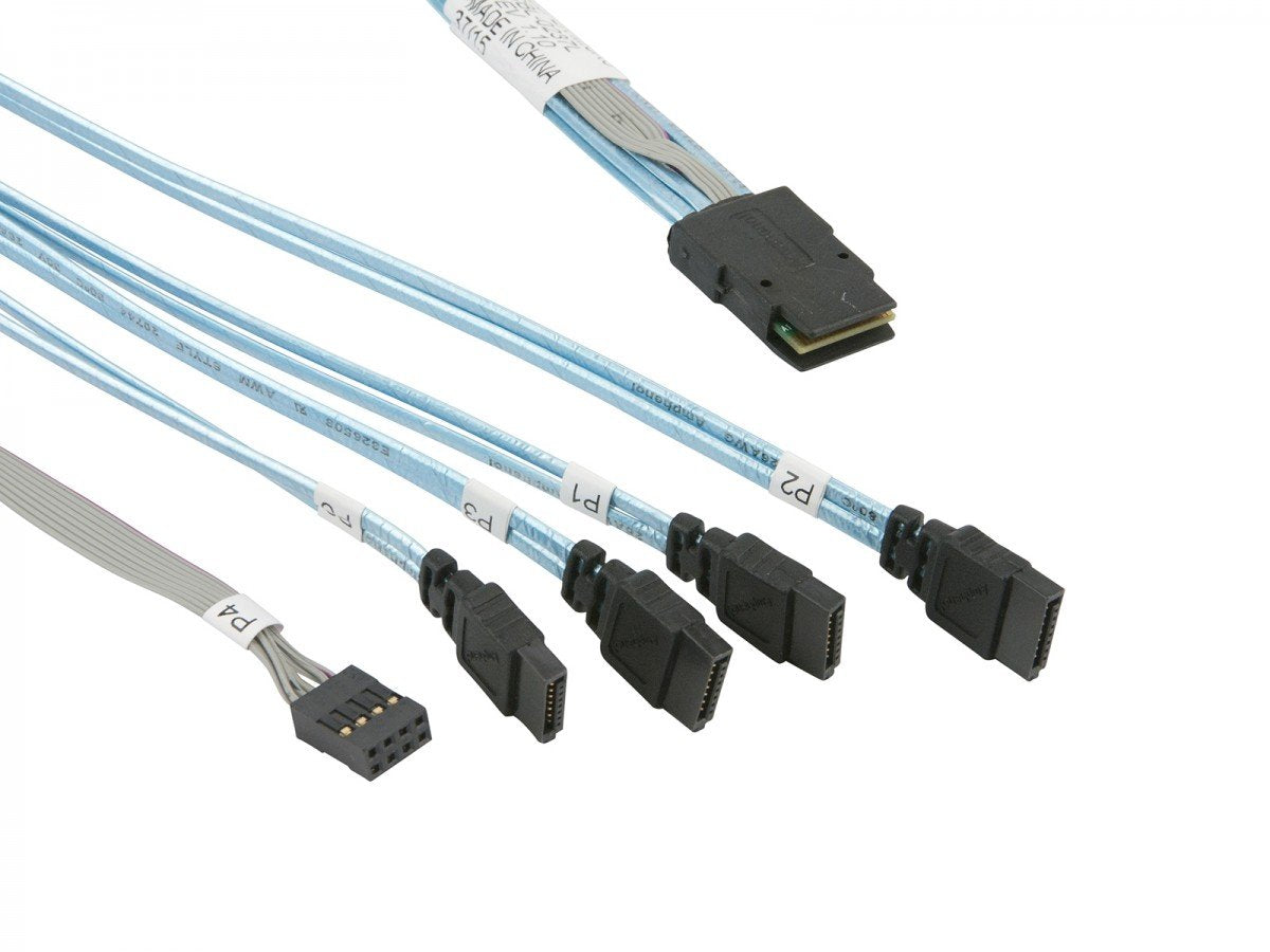 Supermicro Ipass To 4 Sata Cable With 70Cm Sideband Pbf (Cbl 0237L)
