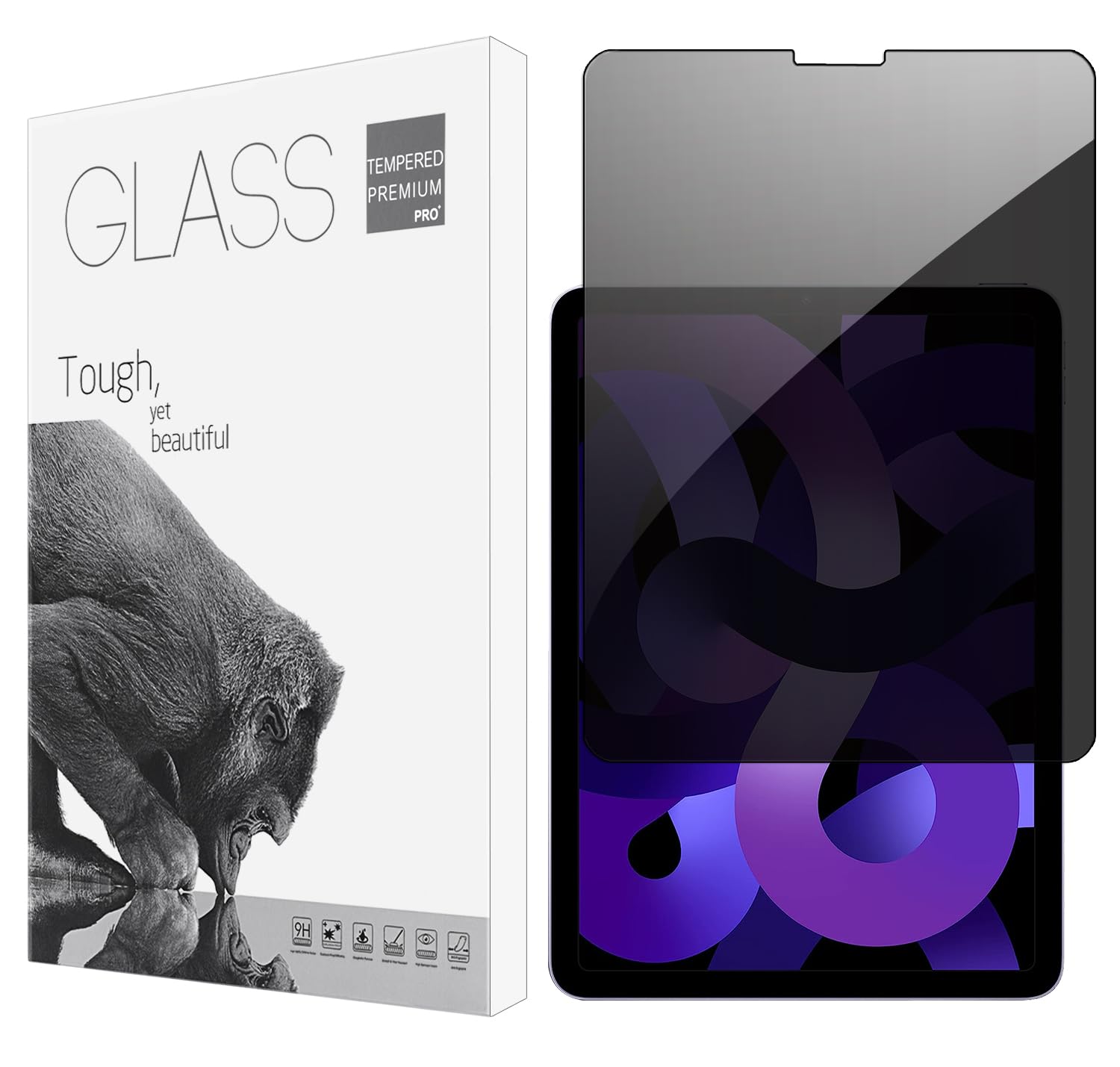 Privacy Screen Film Protector For Ipad Pro Tablet (Air 5/4, 10.9 Inch, 2022/2020 ), Scratch Resistant 9H Hardness Ipad 10.9'' Ta