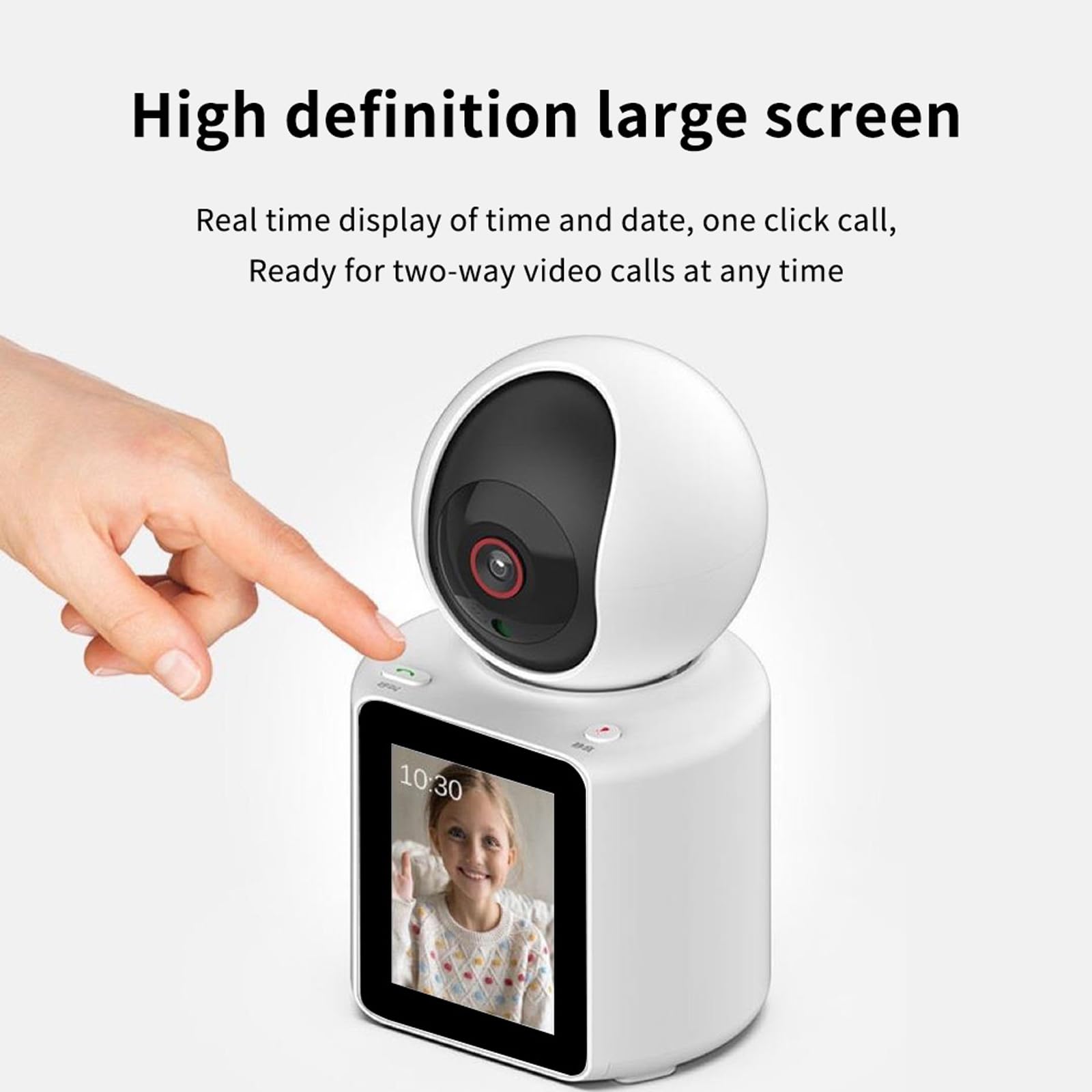 Lastcow Two Way Video Calling Camera With 2.8 Inch Hd Screen, 1080P Indoor Home Security Camera, Indoor Home Nanny Camera,Baby/E