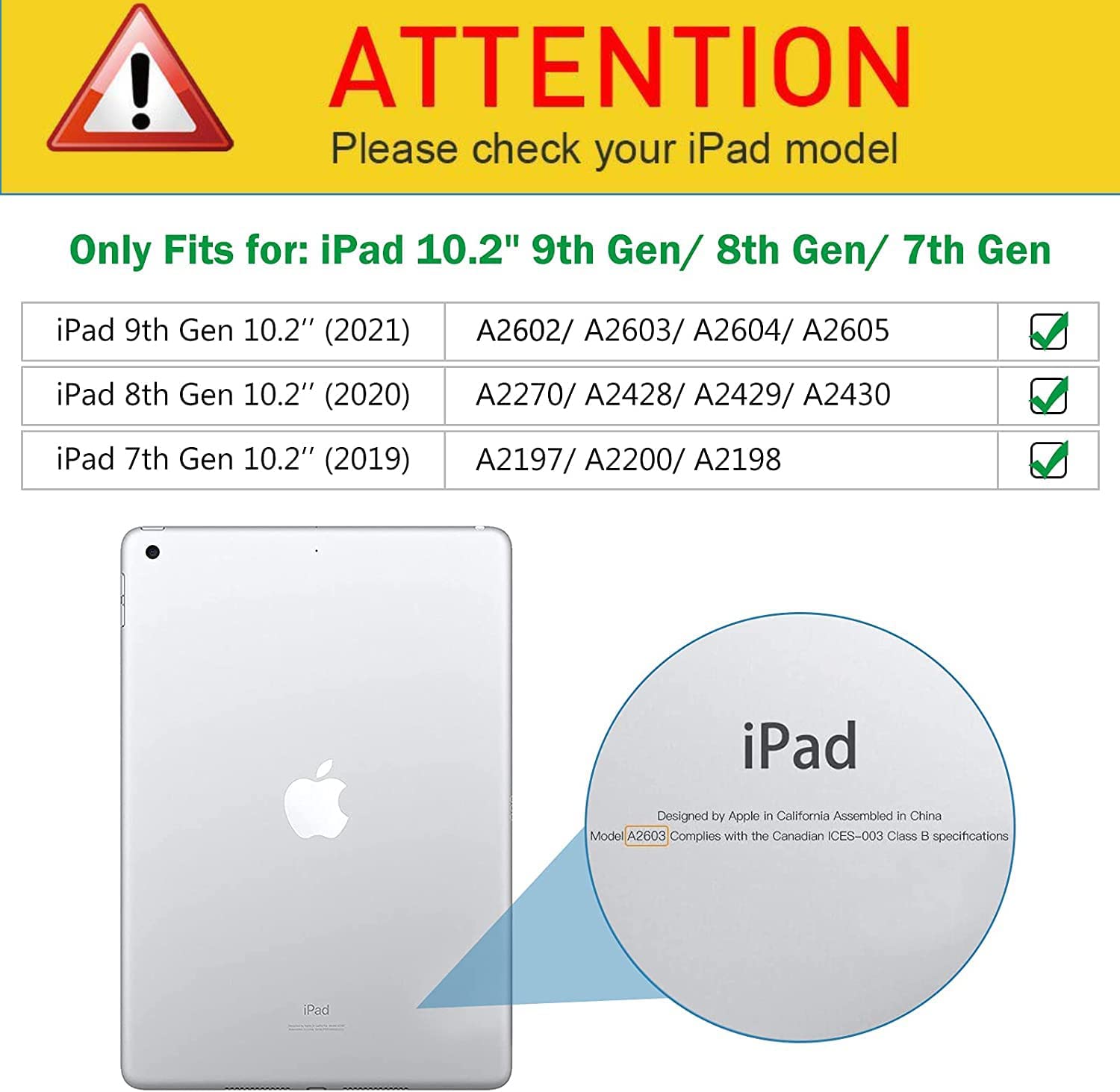 Fuyocwe For Ipad 10.2 Case (2021/2020/2019) 7Th/8Th/9Th Generation Ipad Case, Adjustable Non Slip Folio Stand Smart Cover For Ip