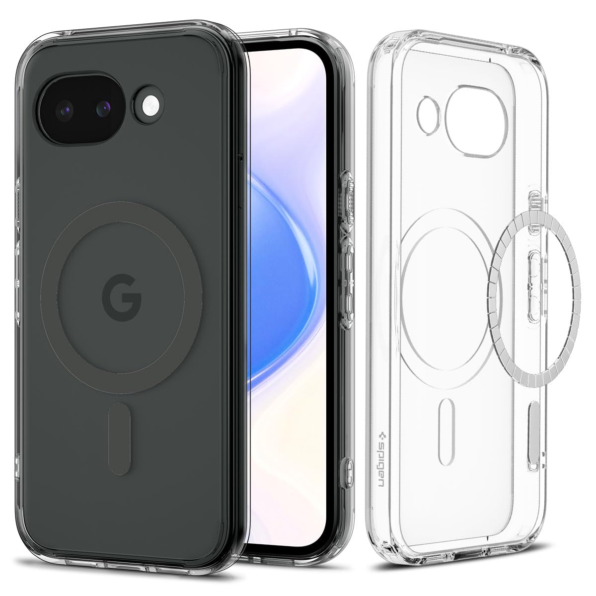 Spigen for Pixel 10a Case, Ultra Hybrid MagFit [Anti-Yellowing] [Compatible with MagSafe] - Clear Graphite