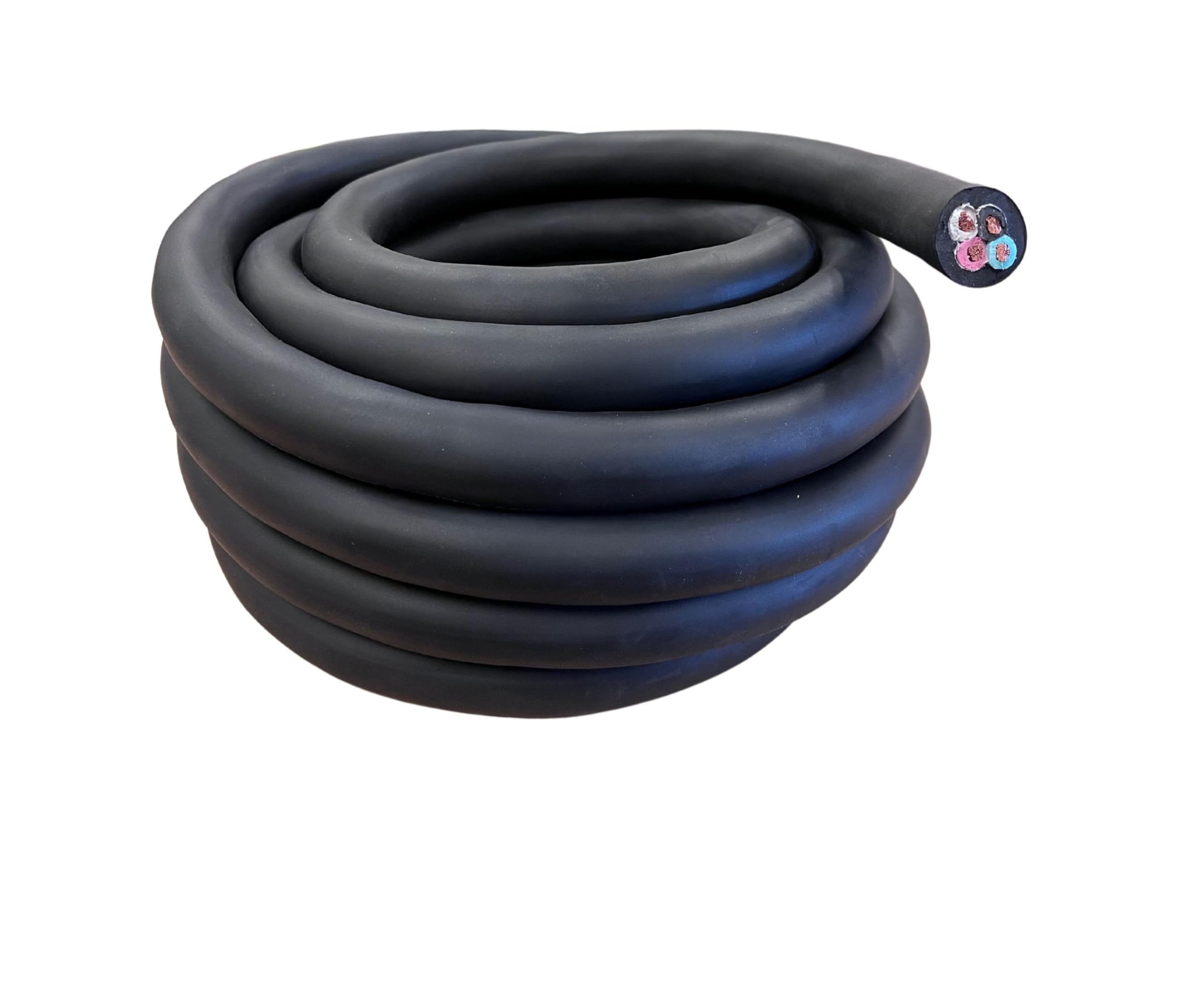 50 Feet 10/4 Soow 50Ft 10 Awg So Cable Cord Wire   10 Gauge 4 Conductor 600V Portable Power Extension Cord Cable For, Motor Lead