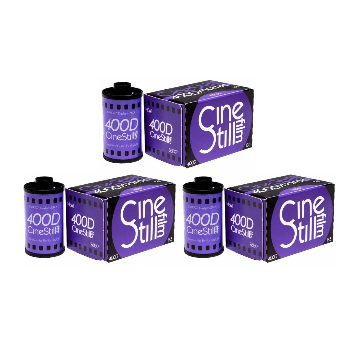 Cinestil 35Mm 400 Dynamic Color Film (135, 36 Exp) 3-Pack
