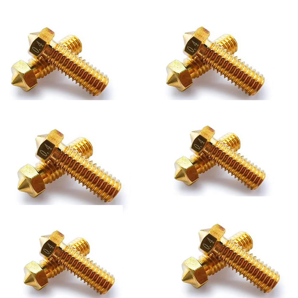 12Pcs Volcano Nozzles 0.4Mm, Vyper Nozzles M6 Thread Hotend Extruder Volcano Nozzle Compatible For Artillery Genius, Sidewinder