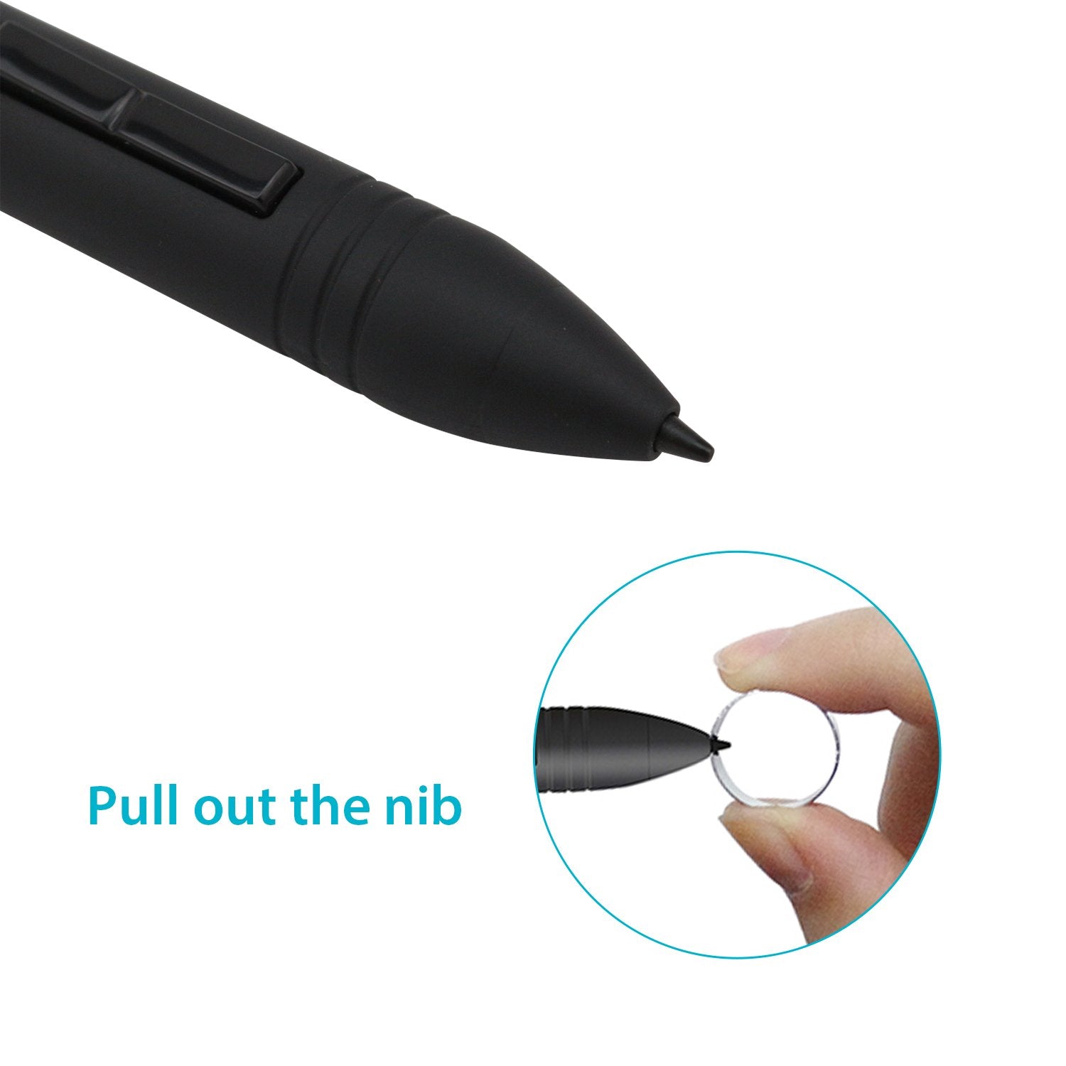 Huion P80 Rechargeable Digital Pen Stylus For Graphics Drawing Tablet Huion New 1060Plus, Wh1409(2048), H610Pro, W58, Dwh69, 680