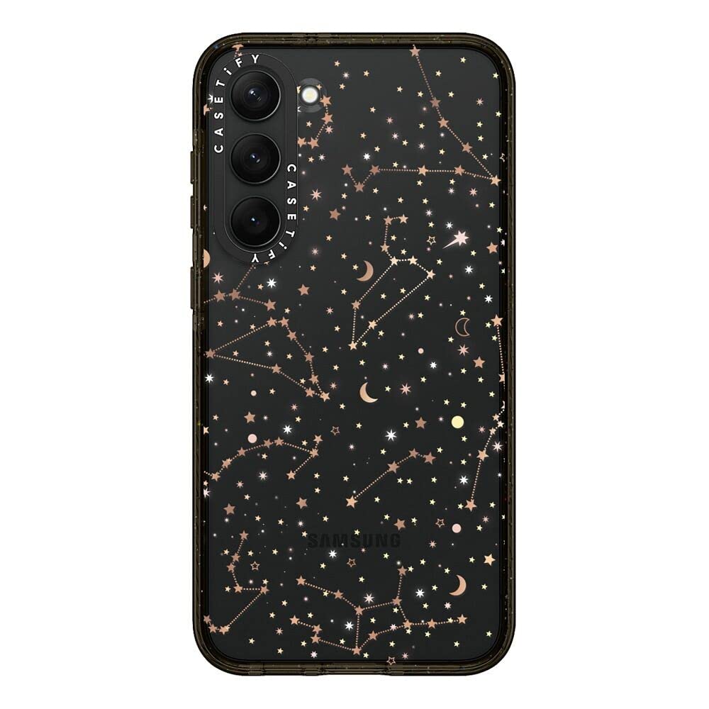 Casetify Impact Samsung Galaxy S23+ Case [4X Military Grade Drop Tested / 8.2Ft Drop Protection]   Space Pattern On Clear Backgr