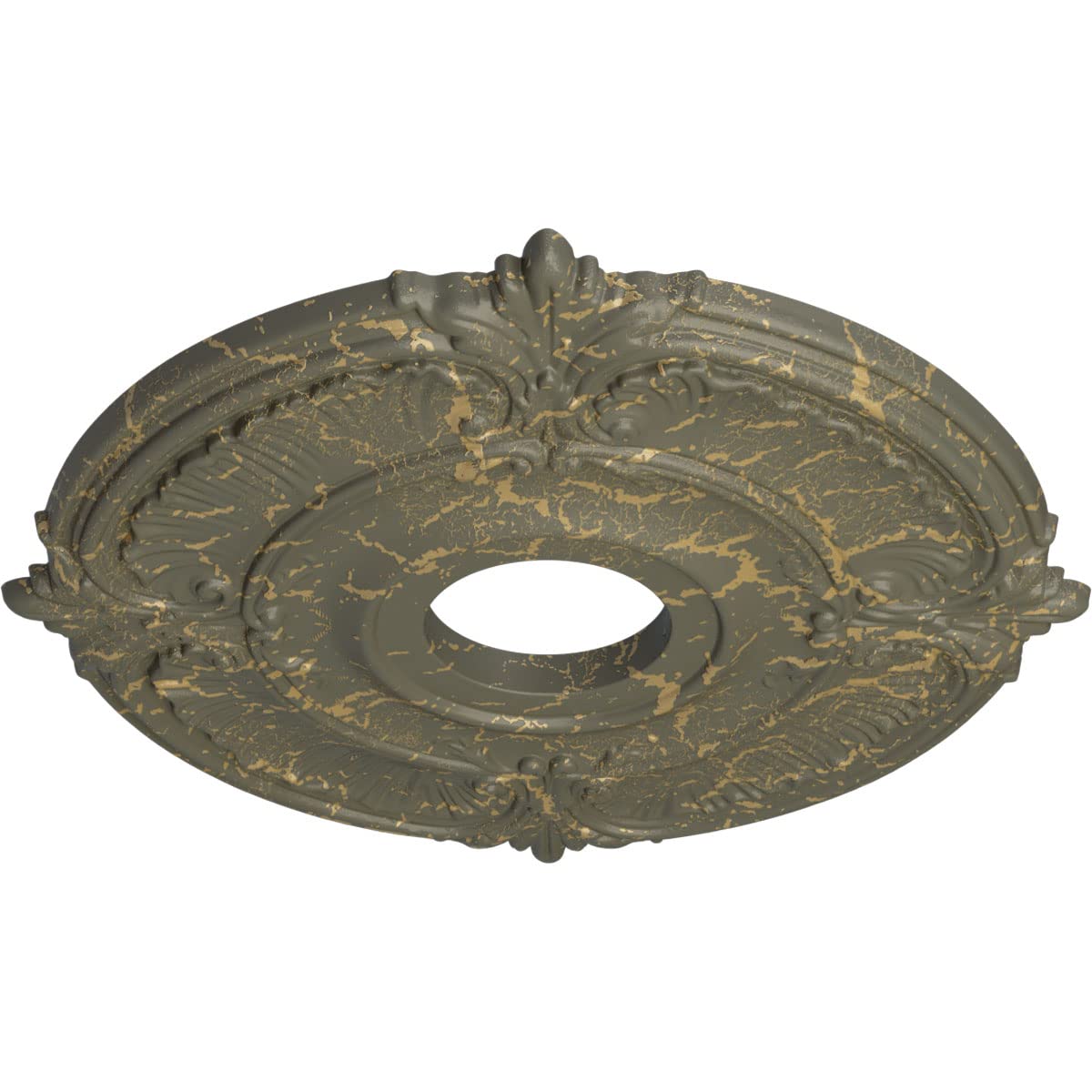 Ekena Millwork Cm18Atwhc Attica Ceiling Medallion, 18''Od X 4''Id X 5/8''P (Fits Canopies Up To 5''), Hand Painted Witch Hazel C