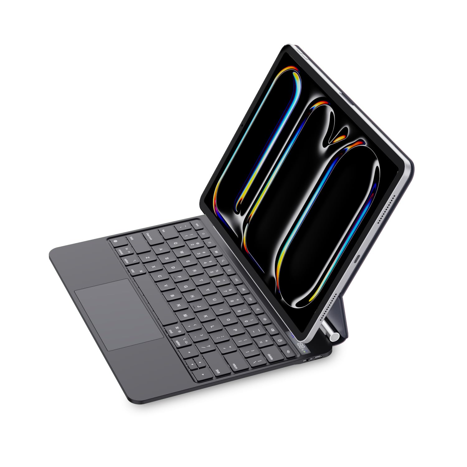 Zenlu Ipad Pro 13 Inch M4 Case With Keyboard, Magic Style Keyboard, Multi Touch Trackpad, Floating Cantilever Stand, Smart Backl