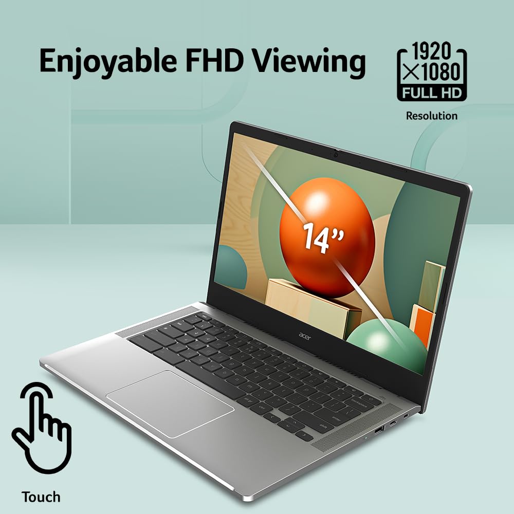 Acer Chromebook 314 Cb314 4Ht 32X6 Laptop | Intel Core I3 N305 Processor | 14'' Full Hd (1920 X 1080) Ips Touch Display | 8Gb Lp