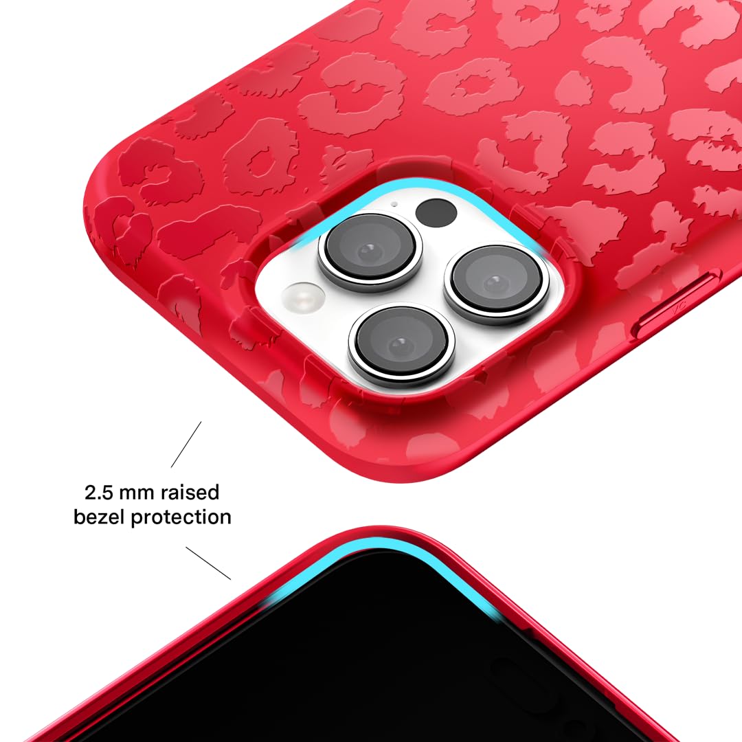 Velvet Caviar For Iphone 16 Pro Max Case [8Ft Drop Tested] Compatible With Magsafe   Red Leopard Animal Print