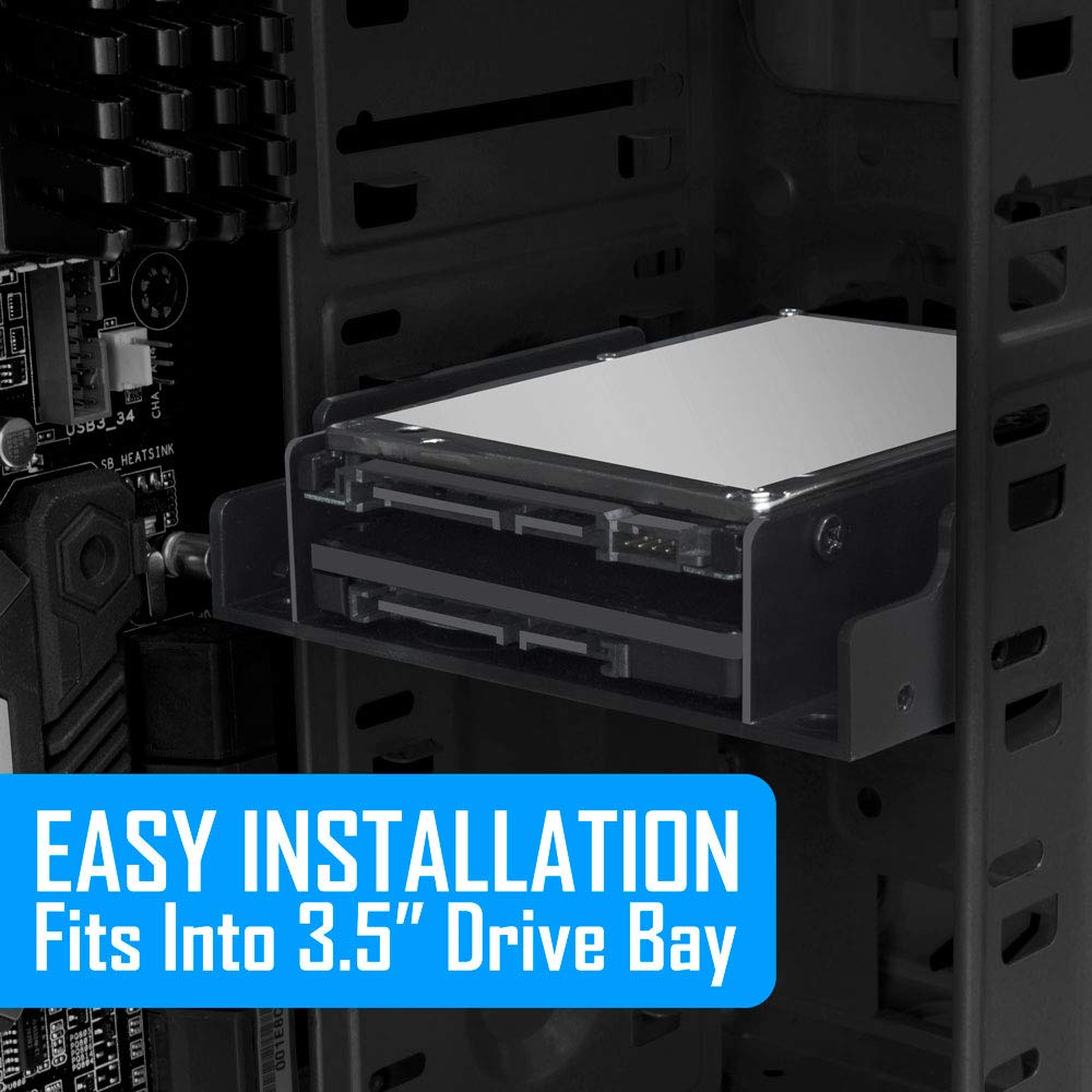 Kingwin Ssd Hard Drive Mounting Kit Internal, Convert Any 2 X 2.5    Solid State Drive/Hdd Into A 3.5 Inch Drive Bay. Mounting S