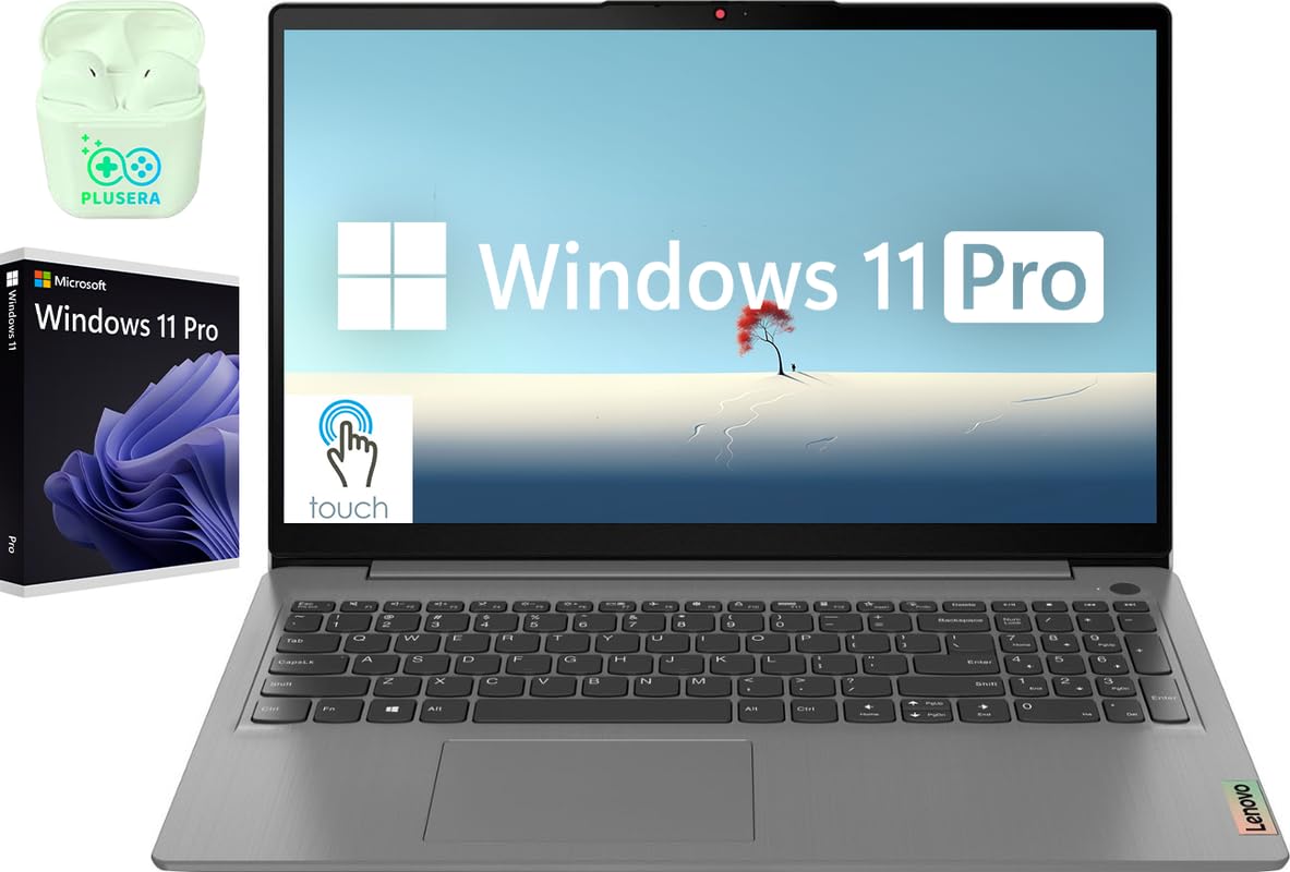Lenovo IdeaPad 15.6 Touchscreen Laptop Computer, Windows 11 Pro Laptop 12GB RAM 256GB SSD, Intel Core i3-1115G4 Processor, FHD 1