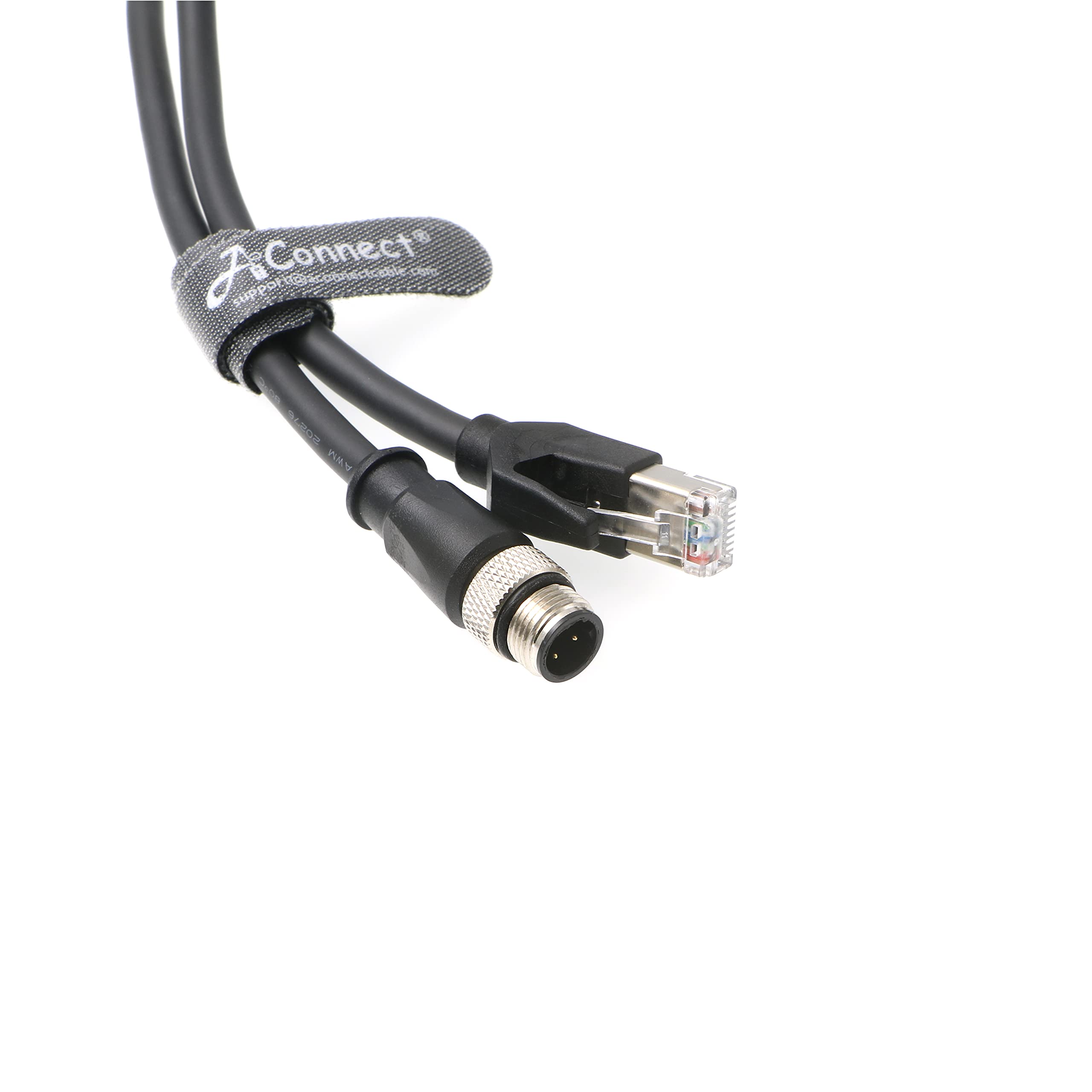 Aconnect 4Pin Rj45 Ethernet Industrial Cat5E Cable D Code M12 4 Pin Male To Rj45 Male Cat5E High Flex Ethernet Shielded Cable In