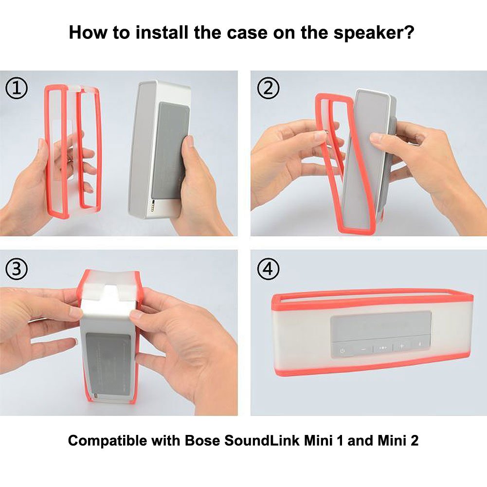 Hopcentury Replacement Tpu Gel Soft Case Skin Cover Pouch Box For Bose Soundlink Mini Bluetooth Speaker Pink