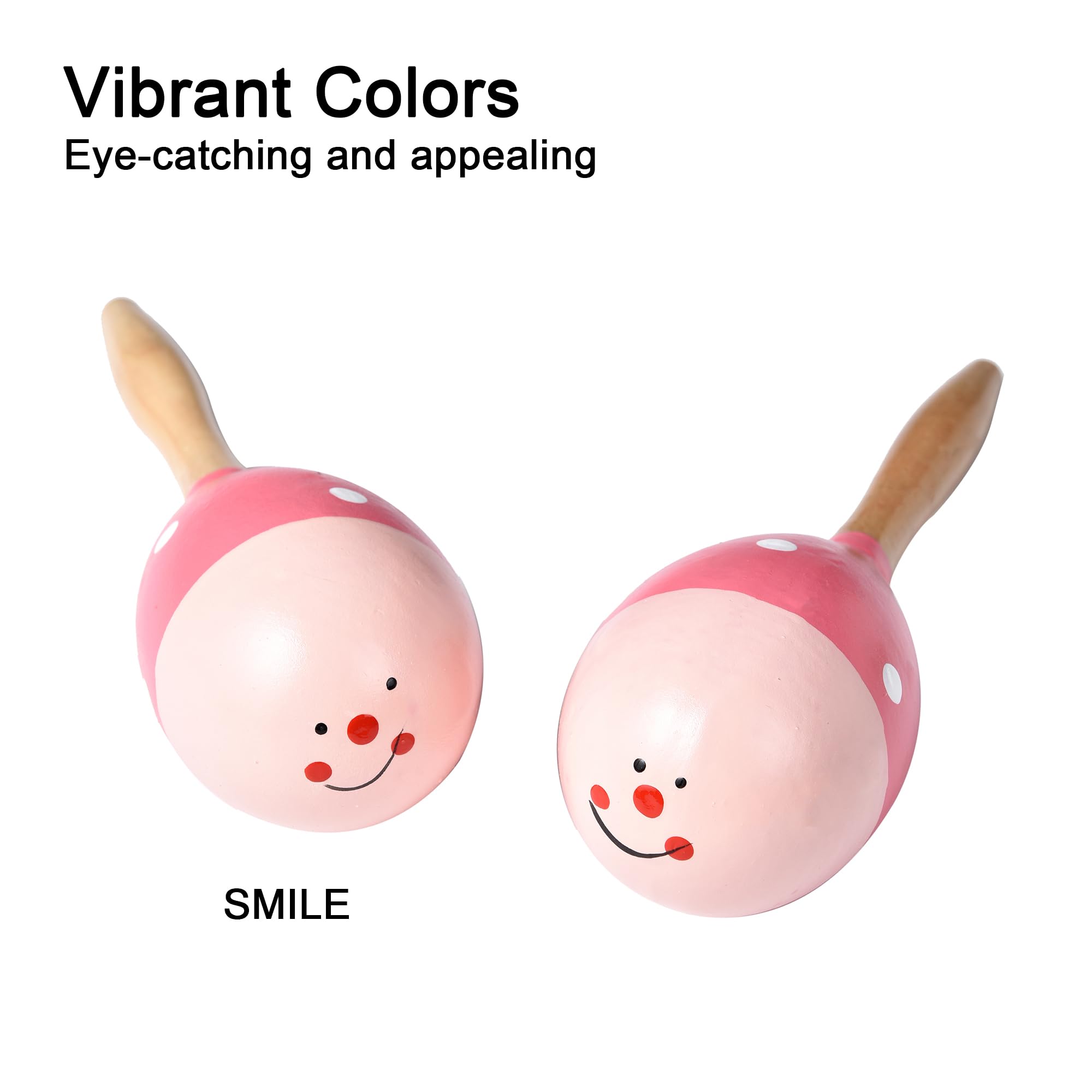 Maracas For Adults Kids Babies, Wooden Maracas Shaker Musical Instrument