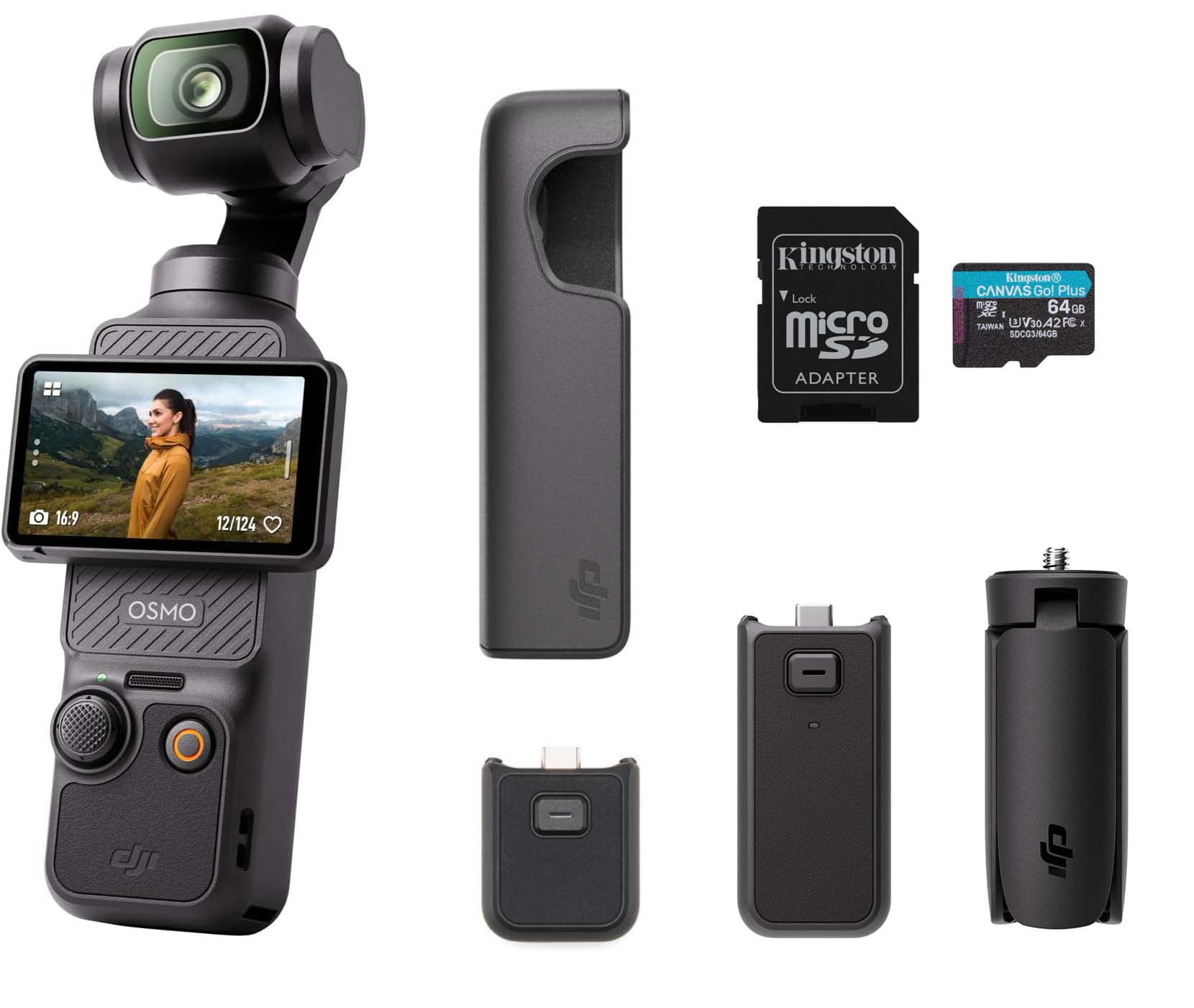 DJI Osmo Pocket 3 Capture More Combo, Vlogging Camera with 1 CMOS & 4K/120fps Video, 3-Axis Stabilization, Fast Focusing, Face