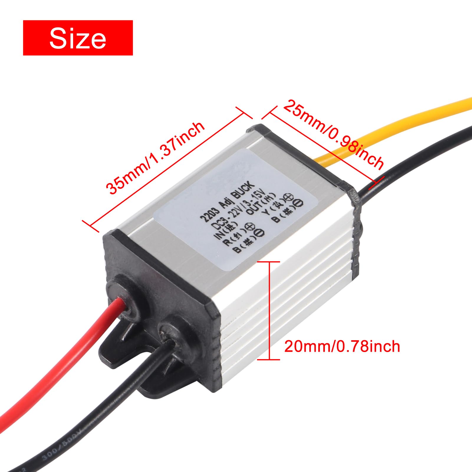 2Pcs Dc Buck Converter Voltage Regulator Dc 8 22V To 3 15V 5V 12V 3A Step Down Module Waterproof Car Power Converter Compatible