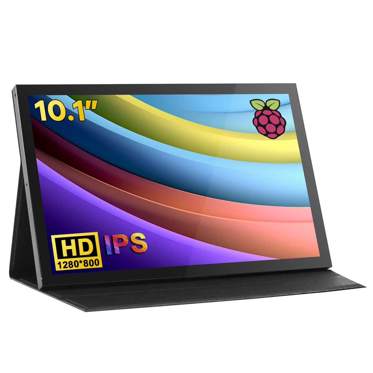 Hosyond 10.1'' Lcd Touchscreen Ips Monitor 1280X800 Portable Screen Hdmi Display Built In Speakers With Shell For Raspberry Pi 5