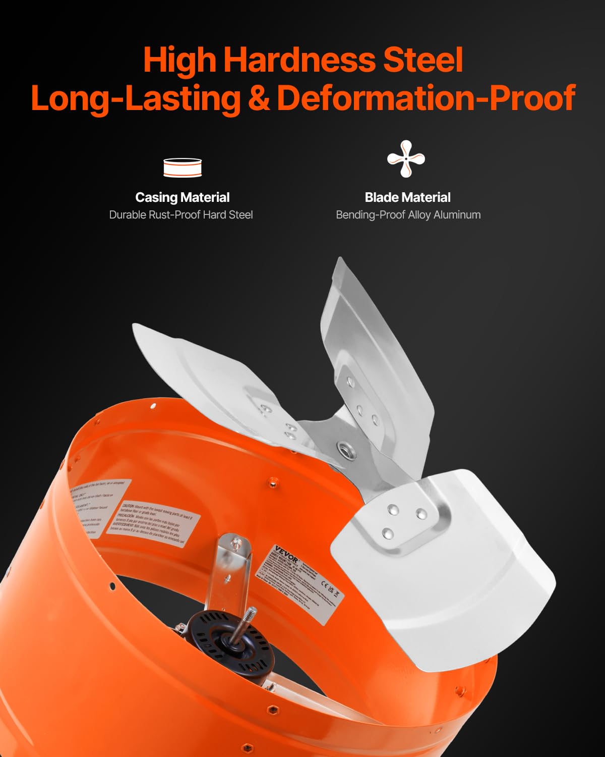 Vevor Gable Mount Fan, 15 Inch Attic Exhaust Fan With Adjustable Thermostat & Outer Mesh, 1650 Cfm House Ventilator Cools Up To