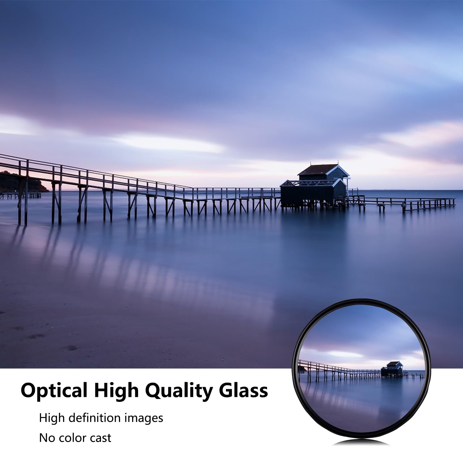 Lenskins 77Mm Nd64 Filter, 6 Stop Neutral Density Filter For Camera Lenses, 16 Layer Multi Resistant Coated, German Optics Glass