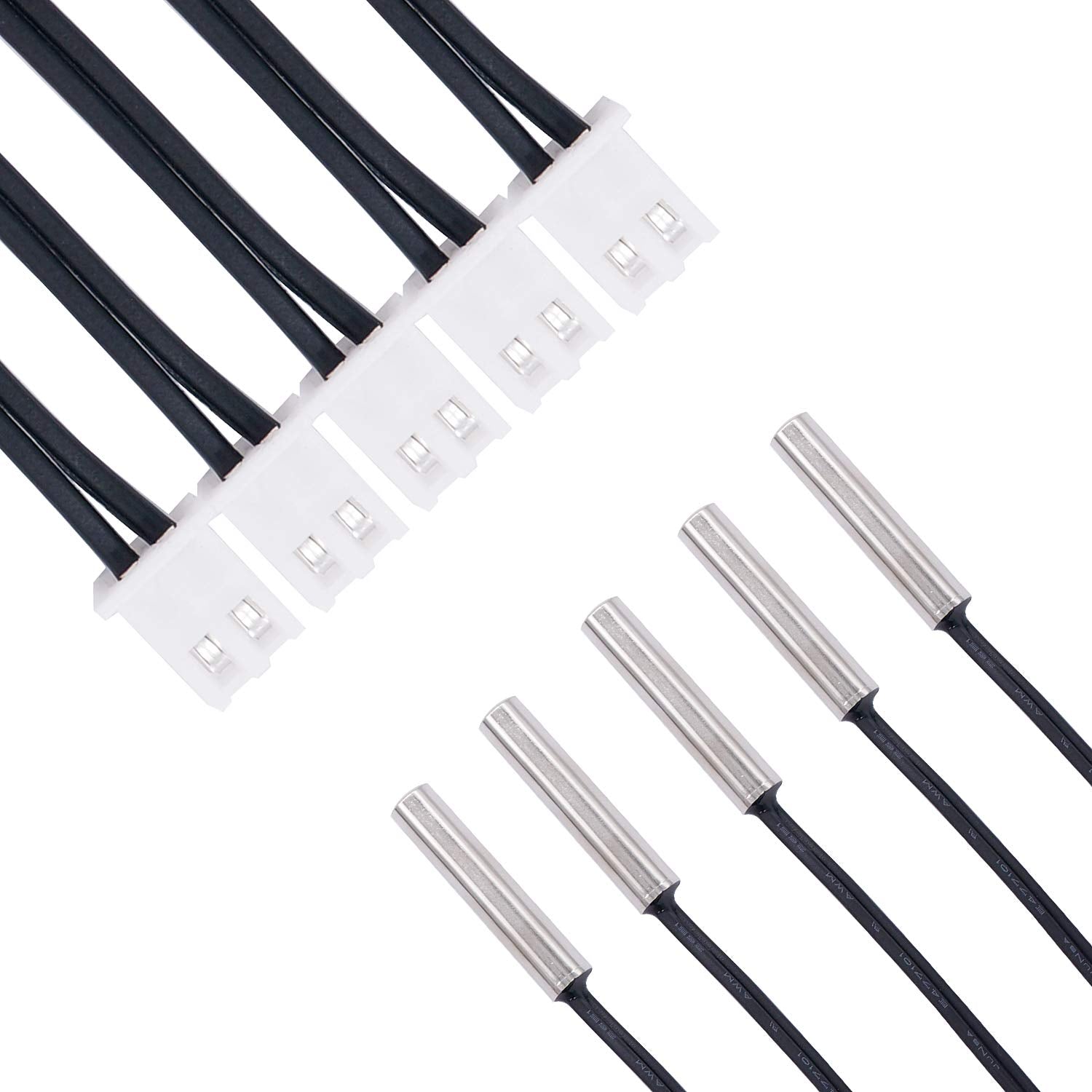 Twtade 5 Pcs 1M 10K B3950 Thermistor Temperature Sensor,Able To Support  25 To 125 Degree Celsius,Sensitive Ntc Temperature Sens