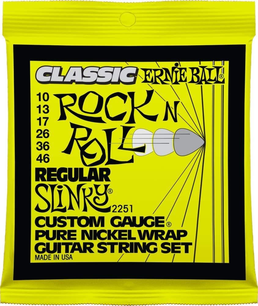 Ernie Ball Extra Slinky Classic Pure Nickel Electric Guitar Strings, 8-38 Gauge (P02255)
