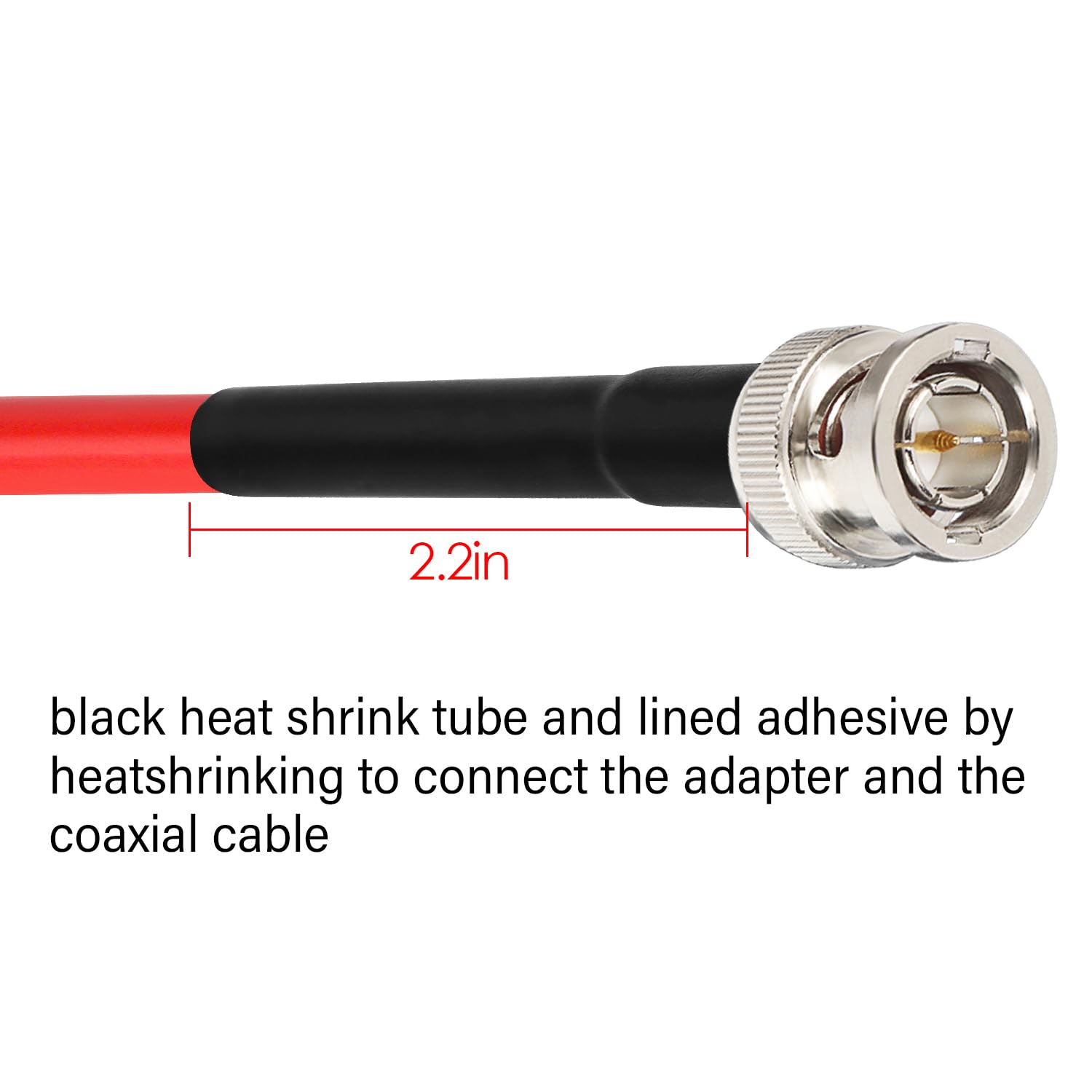 Xrds  Rf 2Ft Sdi Cable Bnc Cable Hd Sdi Cable Bnc Digital Video Cable 75 Ohm Rg59 Bnc Male Cable For 4K 1080P 3G/6G Hd Sdi Camer