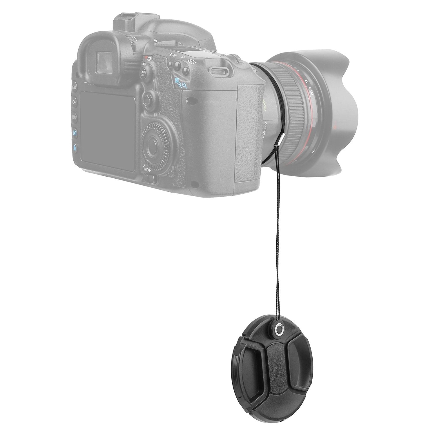 Chromlives 5 Pack Lens Cap Leash Lens Cap Keeper Holder With Microfiber Cleaning Cloth,Prevent Lens Cap Lost Compatible With Dsl