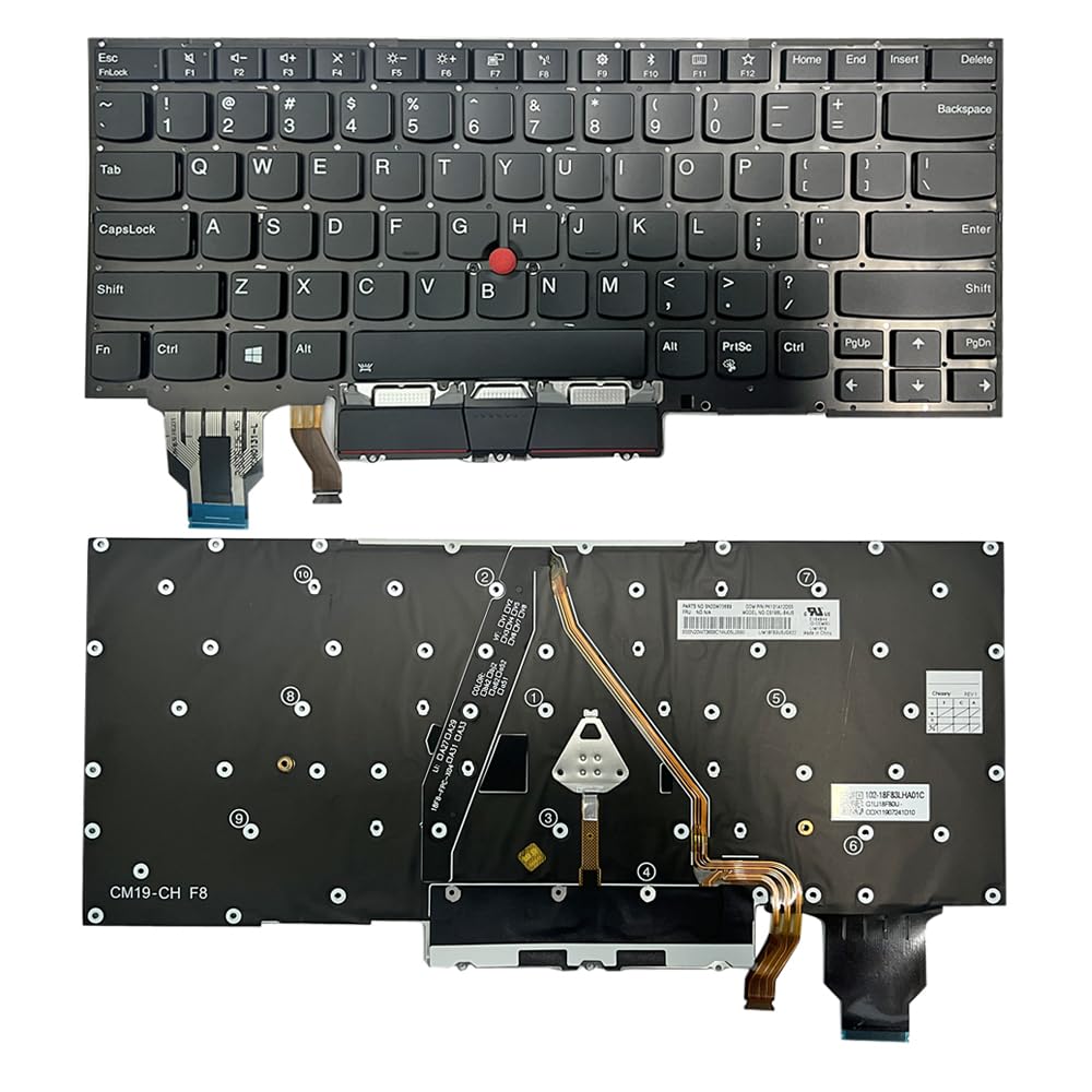 Suyitai Backlit Usb Qwerty Keyboard For Lenovo Thinkpad X1 Carbon 7Th/8Th Gen & X1 Yoga Gen 4/5