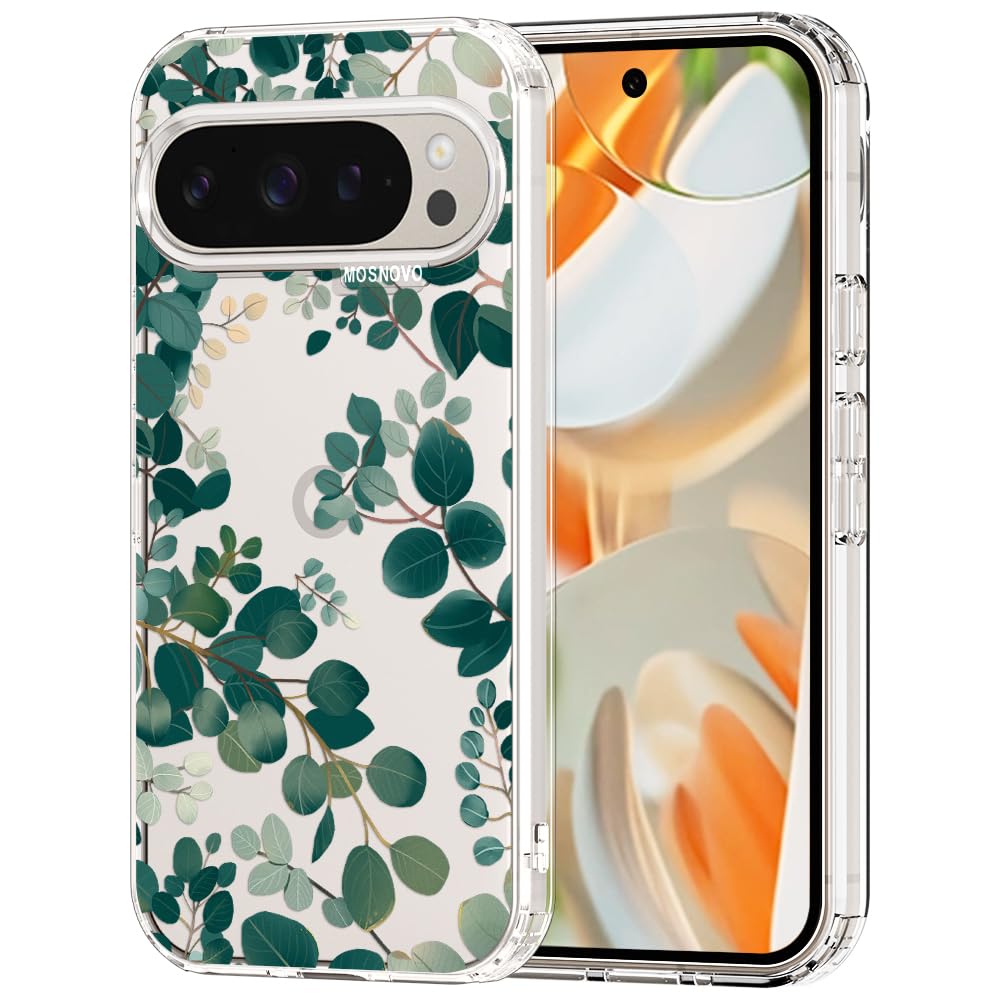 MOSNOVO Case for Google Pixel 9 Pro XL, [Buffertech 6.6ft Military-Grade Drop Protection] [Anti Peel Off Tech] Clear TPU Bumper 