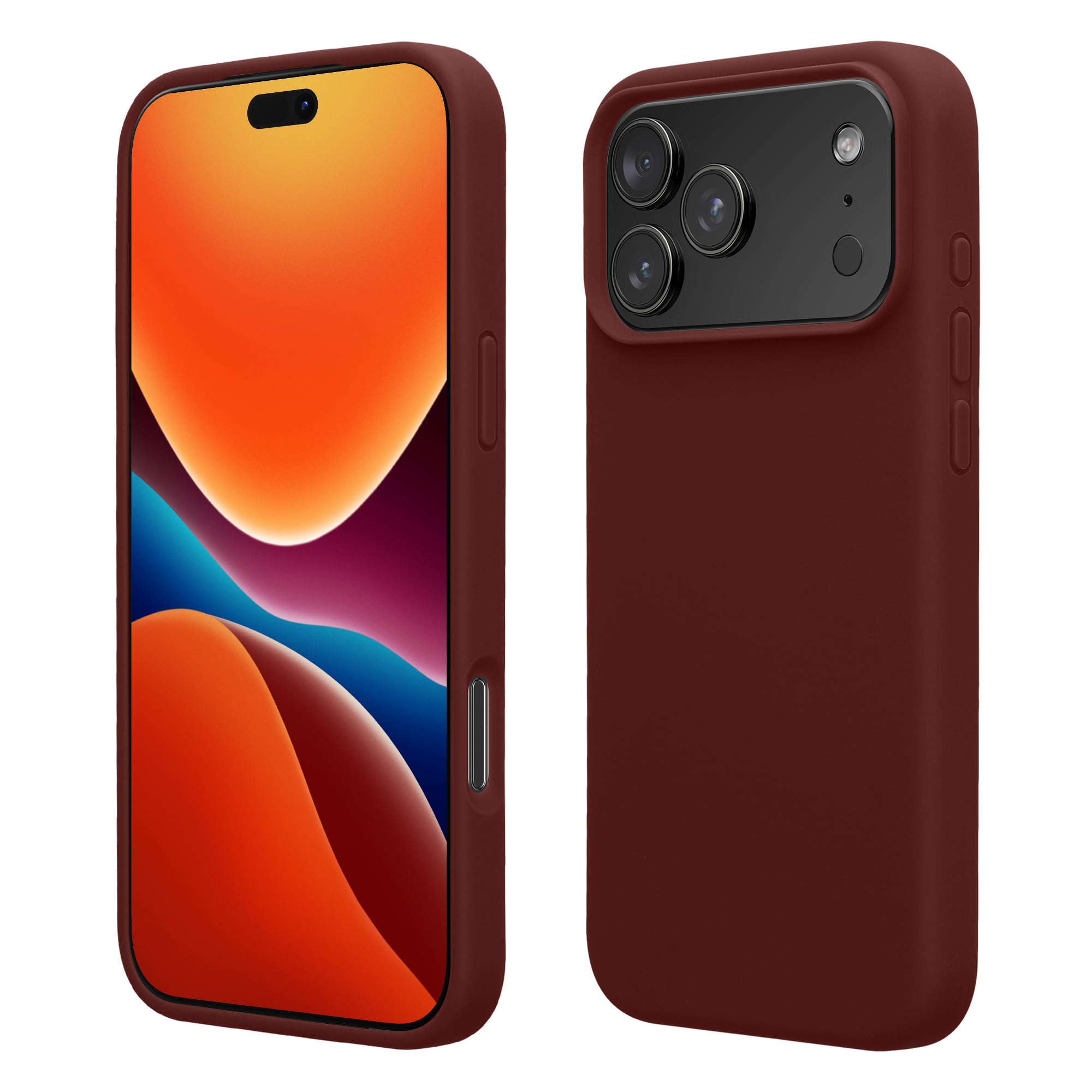 kwmobile Case Compatible with Apple iPhone 17 Pro Case - TPU Silicone Phone Cover with Soft Finish - Tawny Red