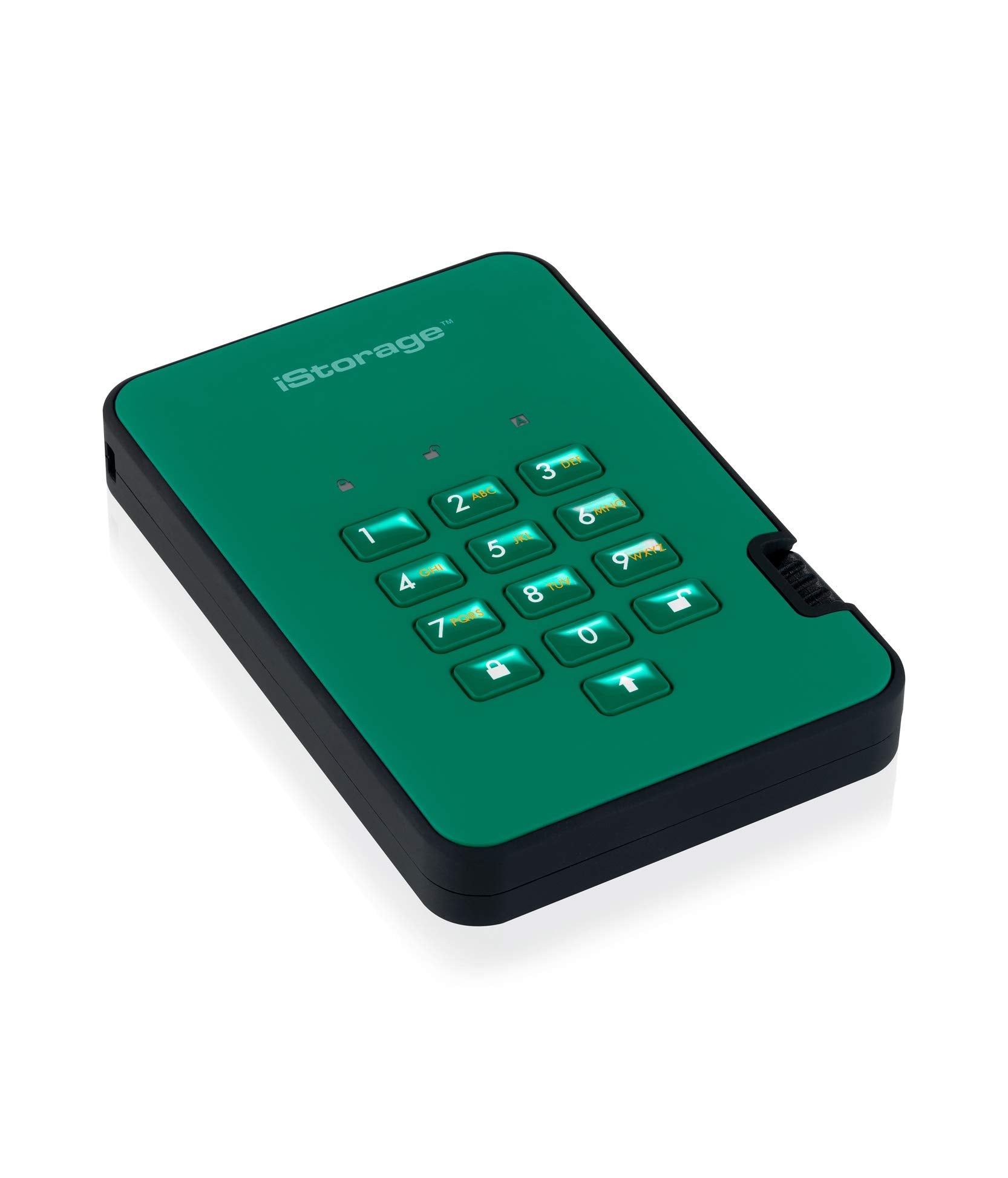 Istorage Diskashur2 Ssd 16Tb Green | Secure Portable Solid State Drive | Password Protected | Dust & Water Resistant | Hardware