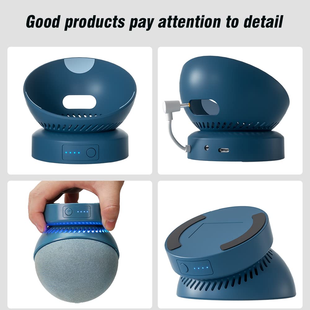 Battery Base For Dot 5 Generation, Movable Battery Stand Desktop Holder,Extend Using Time Charging Accessory Fits For Dot 5 (Blu