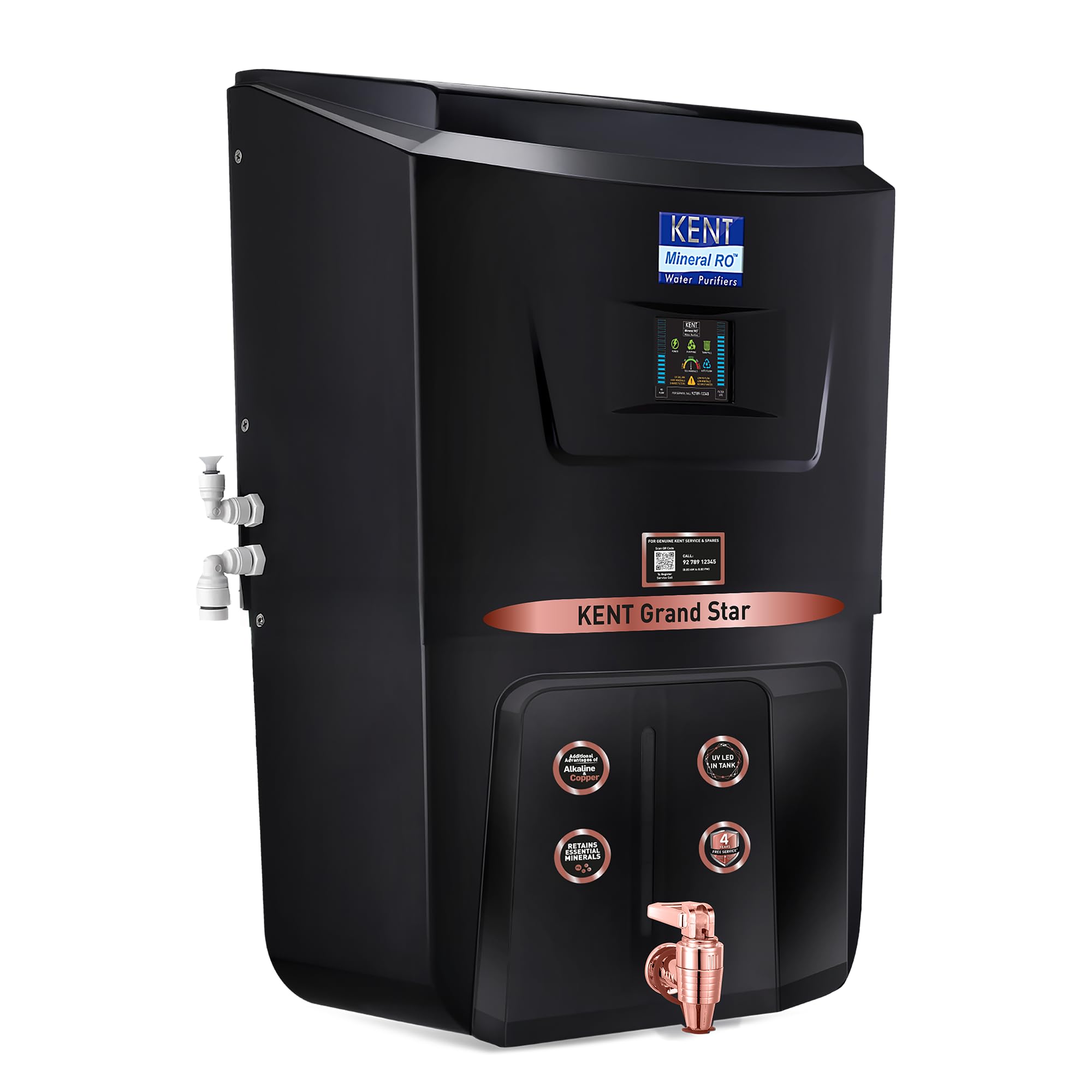 Kent Grand Star Ro Water Purifier | Ro+Uv+Uf+Tds Control+Alkaline+Copper+Uv In Tank |.0001 Micron Ro Membrane | Auto Flush Featu