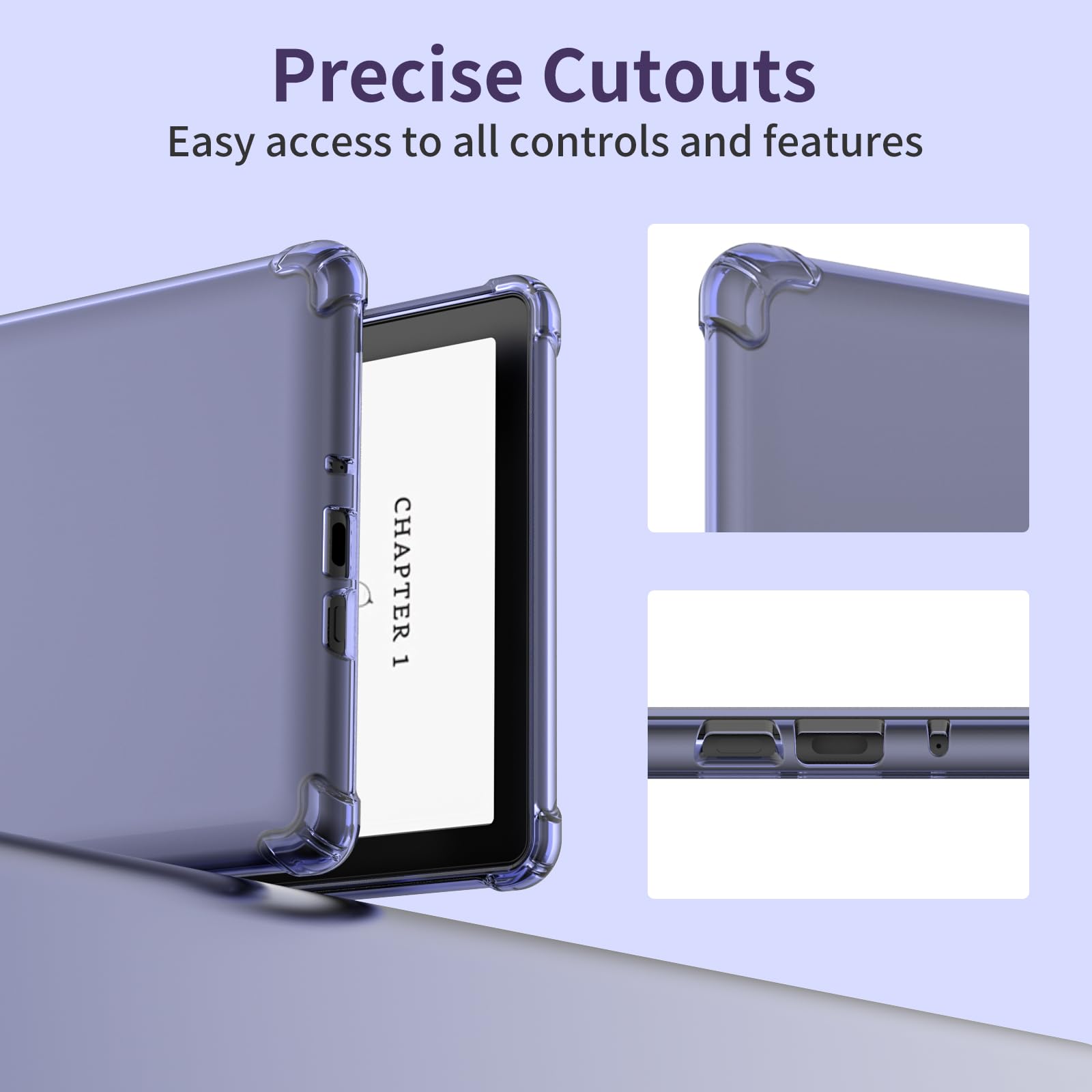 Hotbag Clear Kindle Case For 6.8 All New Kindle Paperwhite 11Th Generation 2021 And Signature Edition Tpu Back Cover, Ultra Slim