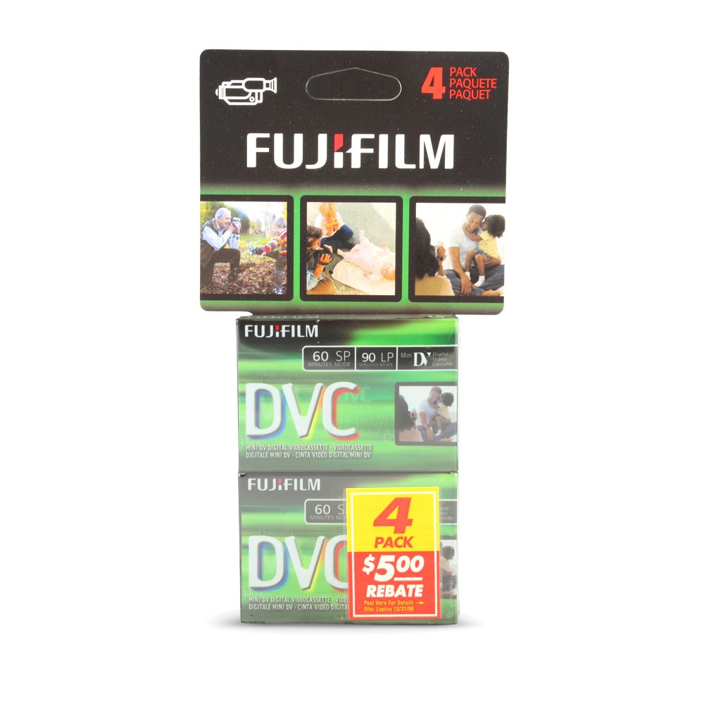 Fuji 4 Pack 60 Minute Minidv Tapes (Dvcm604Pk)