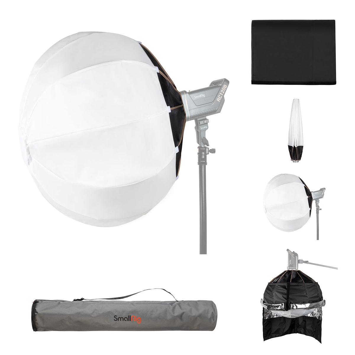 Smallrig Lantern Softbox Quick Release One Step, Light Modifier With Fabric Barn Doors, Softbox Diffuser For Smallrig Video Ligh