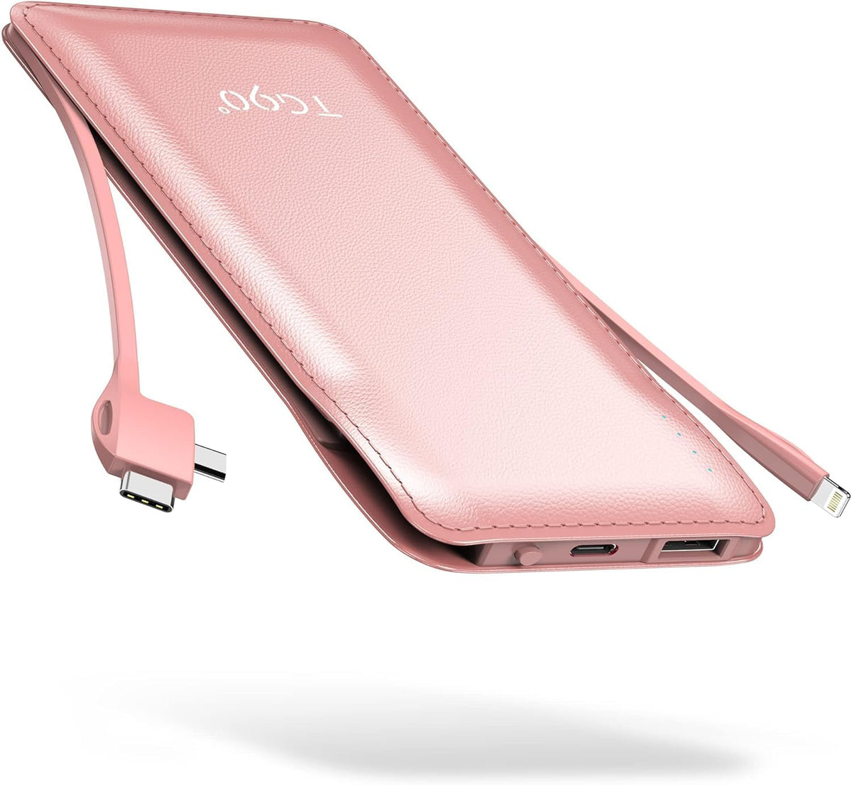Tg90 10000Mah Portable Charger Power Bank With Built-In Cables,Travel Essentials Battery Pack With Cords Portable Phone Charger 