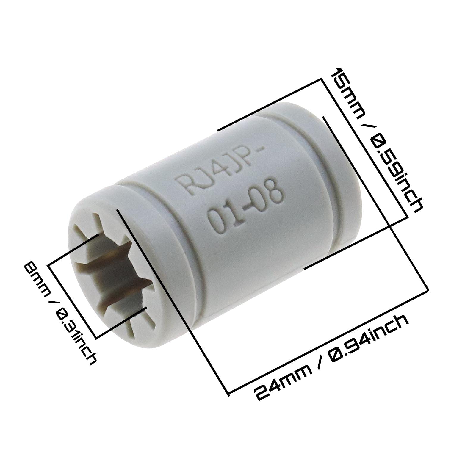 Create Idea Rj4Jp 01 08 Linear Bearing 3D Printer Replacement Lm8Uu Bearing 8Mm Inner Shaft 15Mm Outer Diameter 24Mm Length 10 P