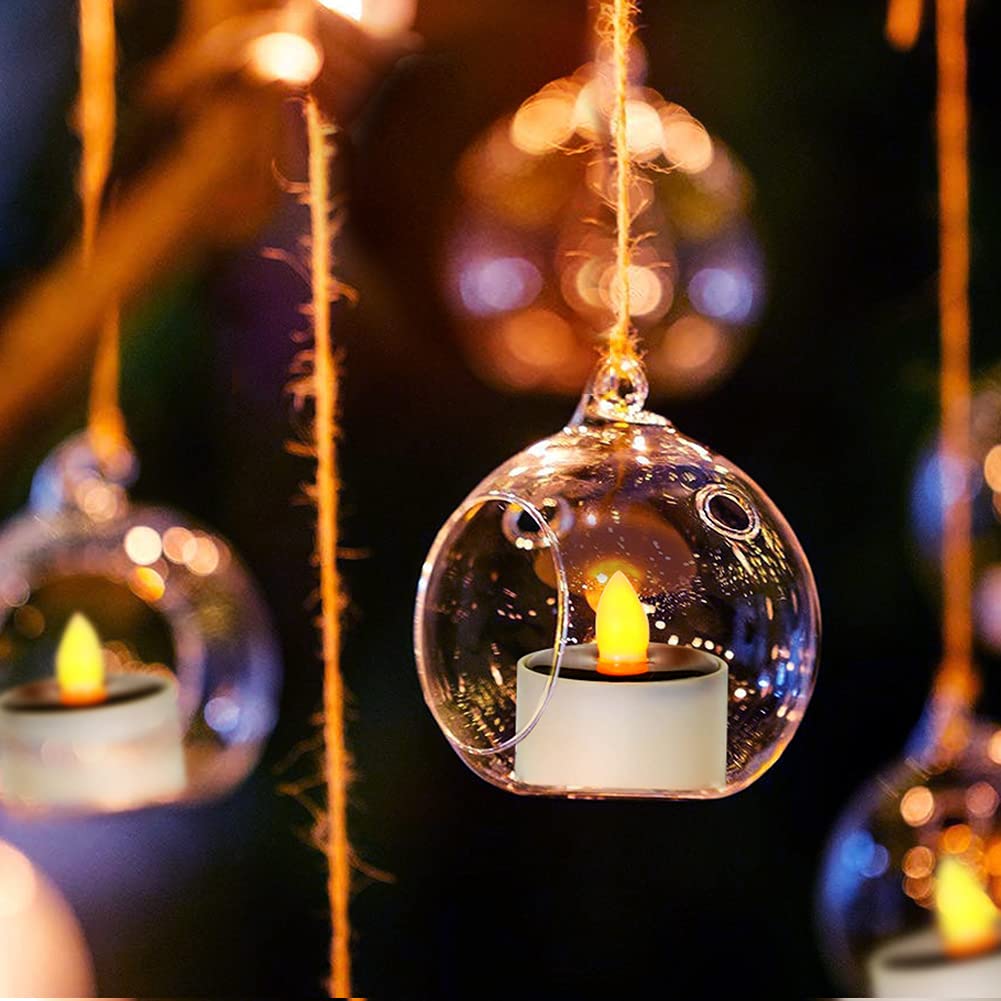 Homemory Solar Candles Outdoor Waterproof, Dusk To Dawn Outdoor Lighting, Reusable Led Tea Light Candles For Lantern Garden Camp