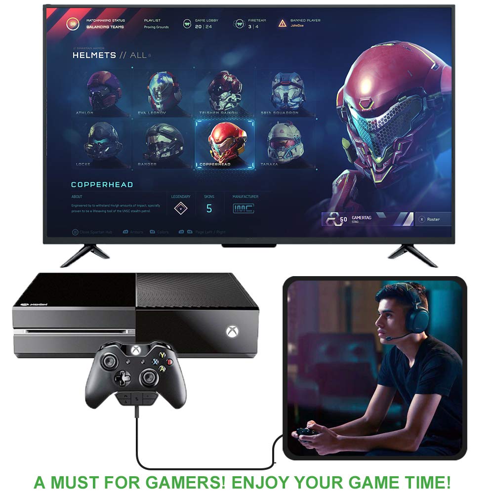 Stereo Headset Adapter For Xbox One And Xbox Series X|S And Elite Controller   Headphone Audio Converter For Voice Chat & Game S