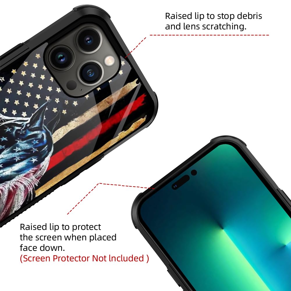 Zhuxuxitt Case For Iphone 15 Pro Case,Flag Horse Case For Iphone 15 Pro Design For Men Boys [Anti-Scratch] Non-Slip+Shockproof R