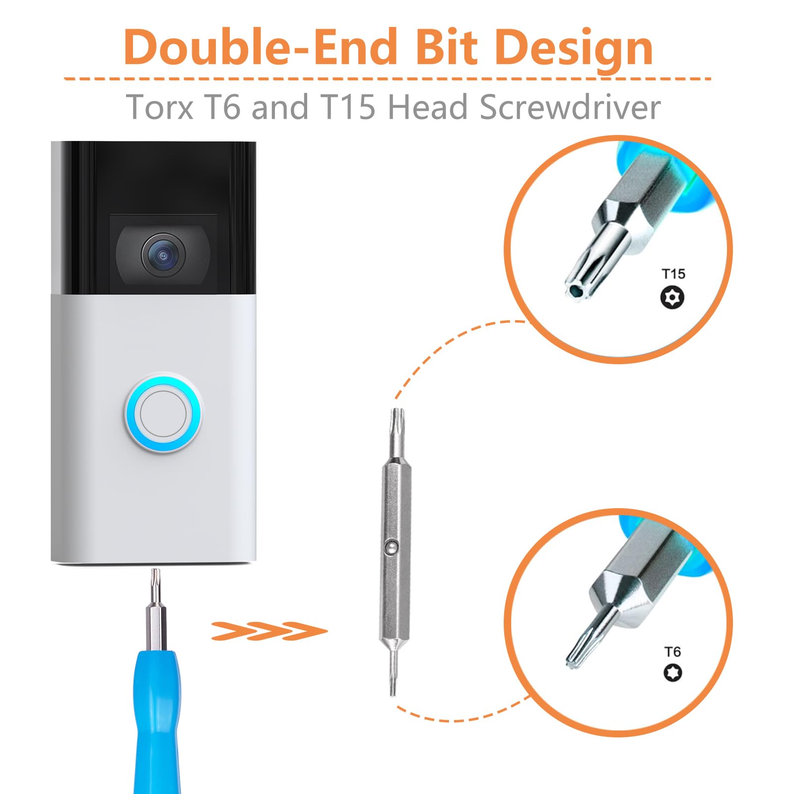 Adjustable (30 To 55 Degree) Video Doorbell Mount, Doorbell Camera Angle Wedge Kit Bracket Compatible With All New Ring Battery