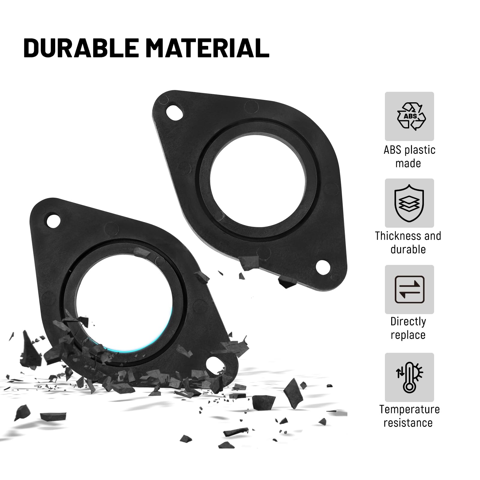 Red Wolf Tweeter Speaker Adapter Spacer Rings 1.5 Inch Cutout For Select Toyota Tacoma 4Runner 2005 2023, Subaru Wrx Forester 2015 2022 Replace Center Dashboard Audio Install Front Dash