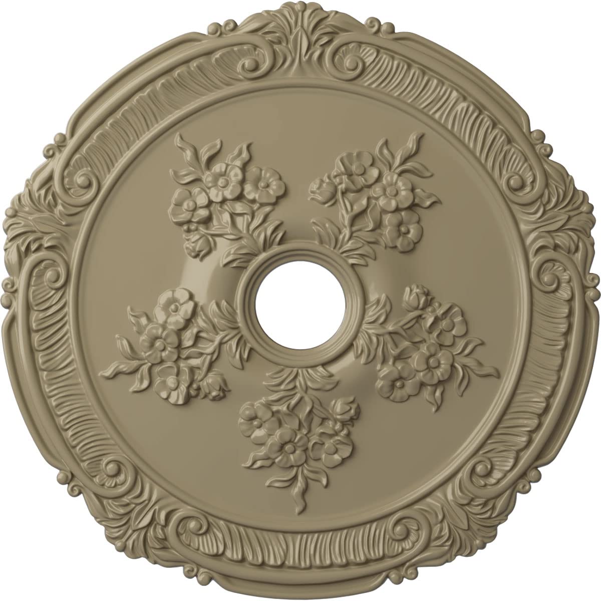Ekena Millwork Cm26Atgdf Attica With Rose Ceiling Medallion, 26''Od X 3 3/4''Id X 1 1/2''P, Hand Painted Gobi Desert