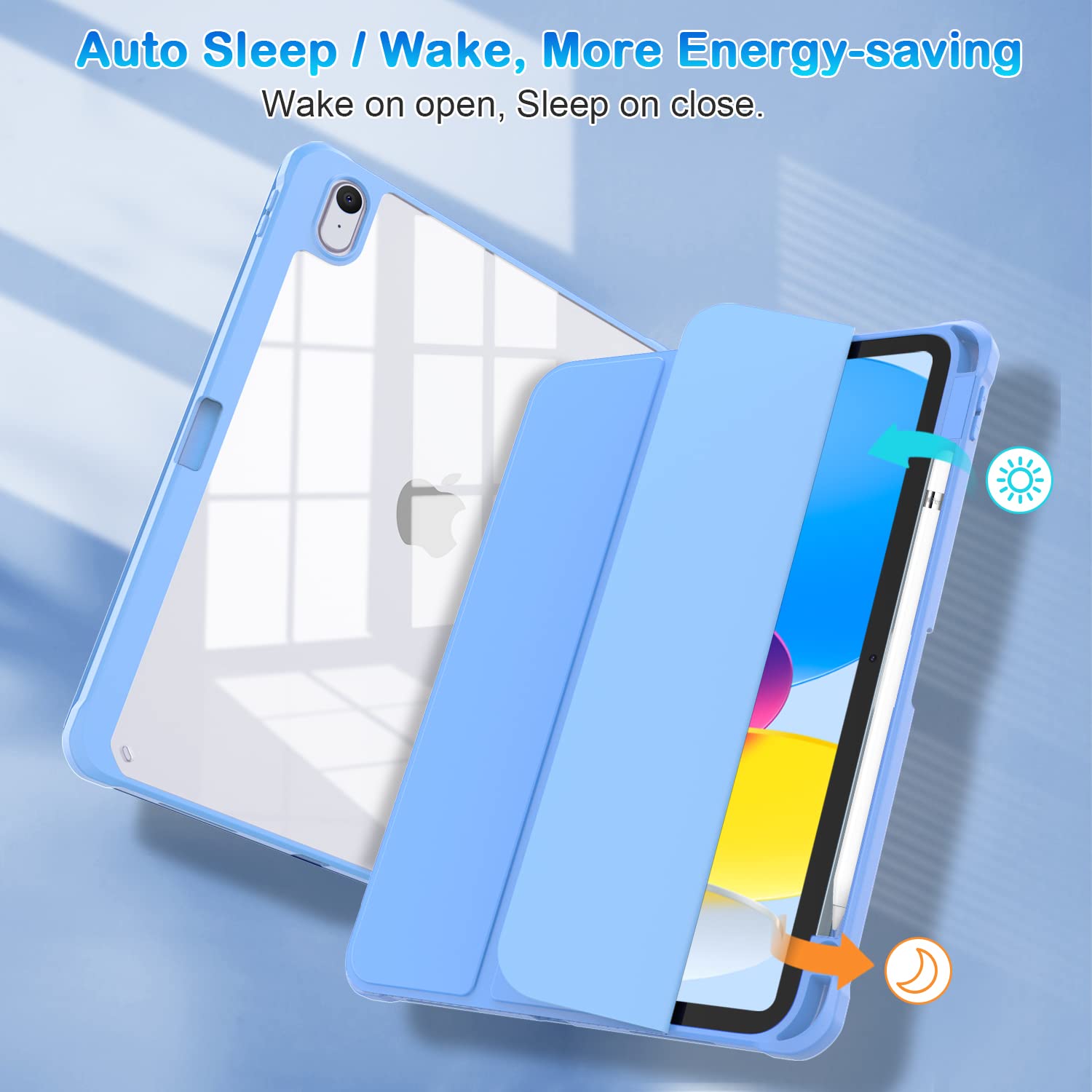 Okp For New Ipad 10Th Generation Case 2022, Ipad 10 Th Gen Case With Trifold Stand, Auto Wake/Sleep, Ipad 10.9 Inch Protective C