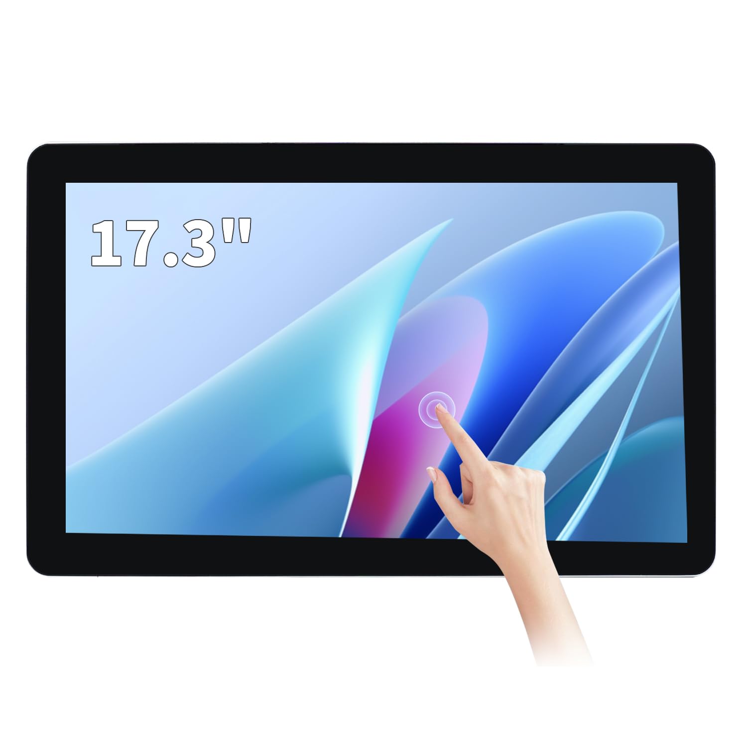 TouchWo 17.3 inch Capacitive Multi-Touch Screen Industrial Monitor, 16:9 Display 1920 x 1080P, Built-in Speakers, VGA & HD-MI Mo
