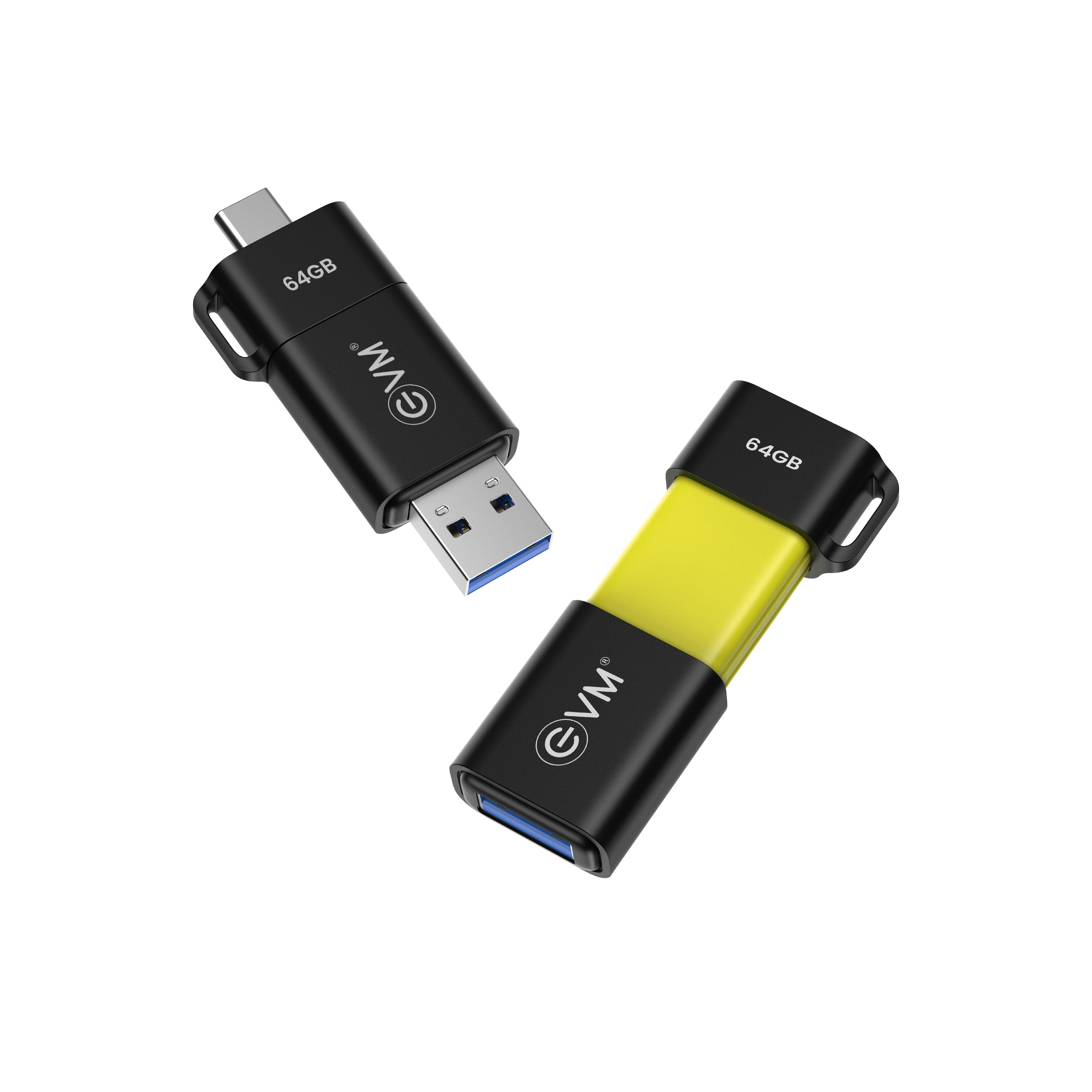 Evm Enxo 64Gb Otg Flash Drive Usb 3.2 Gen 1  HighSpeed Dual Usb TypeC & TypeA Pendrive, Upto 120Mb/S Read Speed, For Smartph