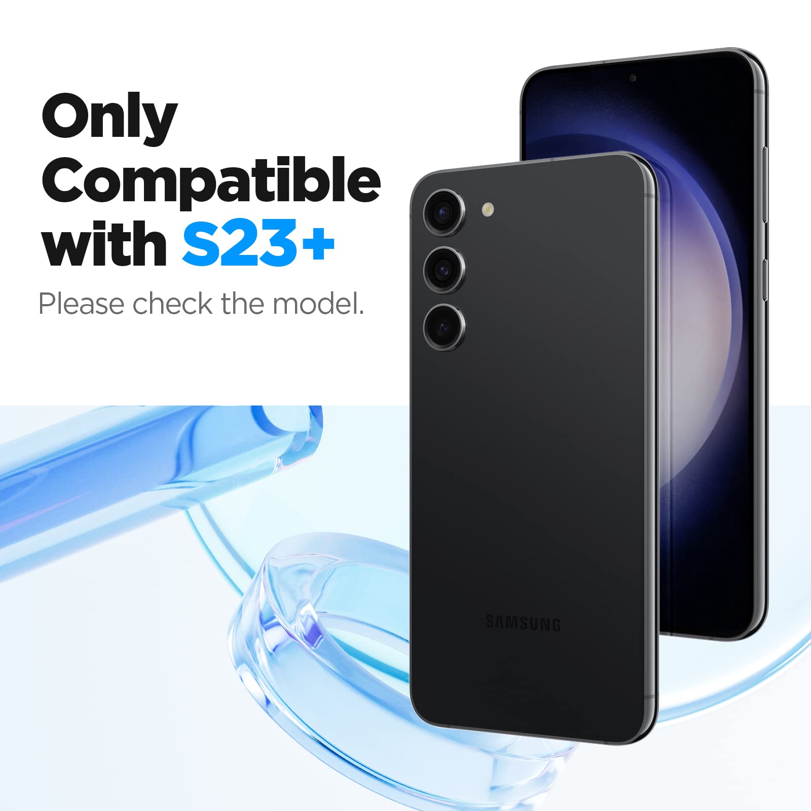 Spigen Tempered Glass Screen Protector Glastr Ez Fit] Designed For Galaxy S23 Plus (2023) Case Friendly]   2 Pack