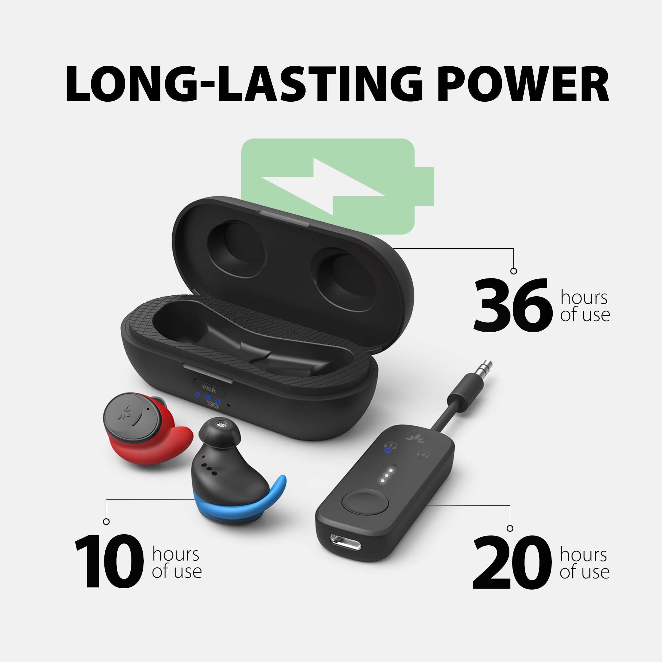 Avantree Sky Ace   Noise Cancelling Bluetooth Earbuds With Wireless Airplane Adapter, Plug N Play, Universal Compatible With Iph